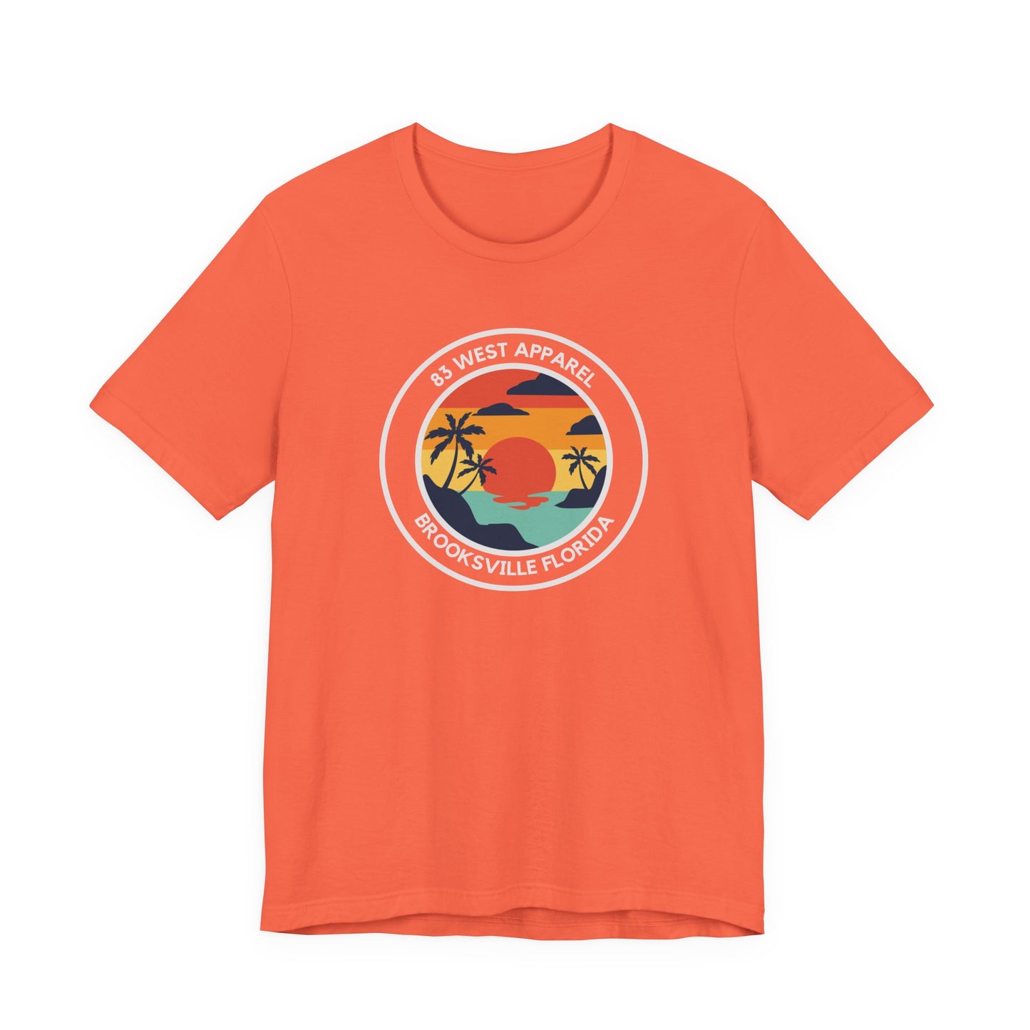83 West Sunset Palm Tree Tee - Unisex Jersey Short Sleeve Shirt