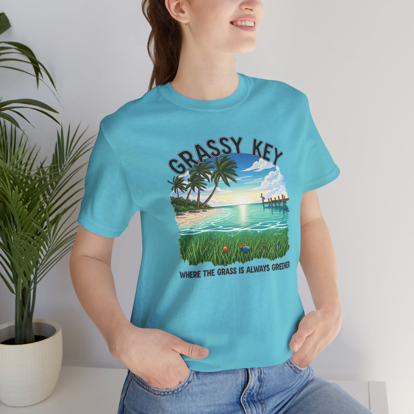 FLORIDA KEYS COLLECTION Grassy Key Shirt, Casual Summer T-Shirt