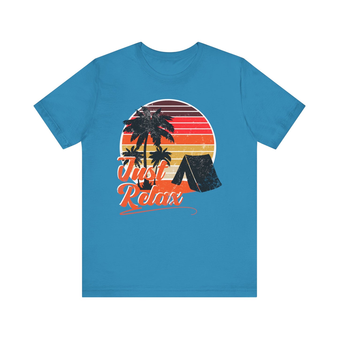 Retro Camping Graphic Tee - 'Just Relax' Unisex Short Sleeve Shirt