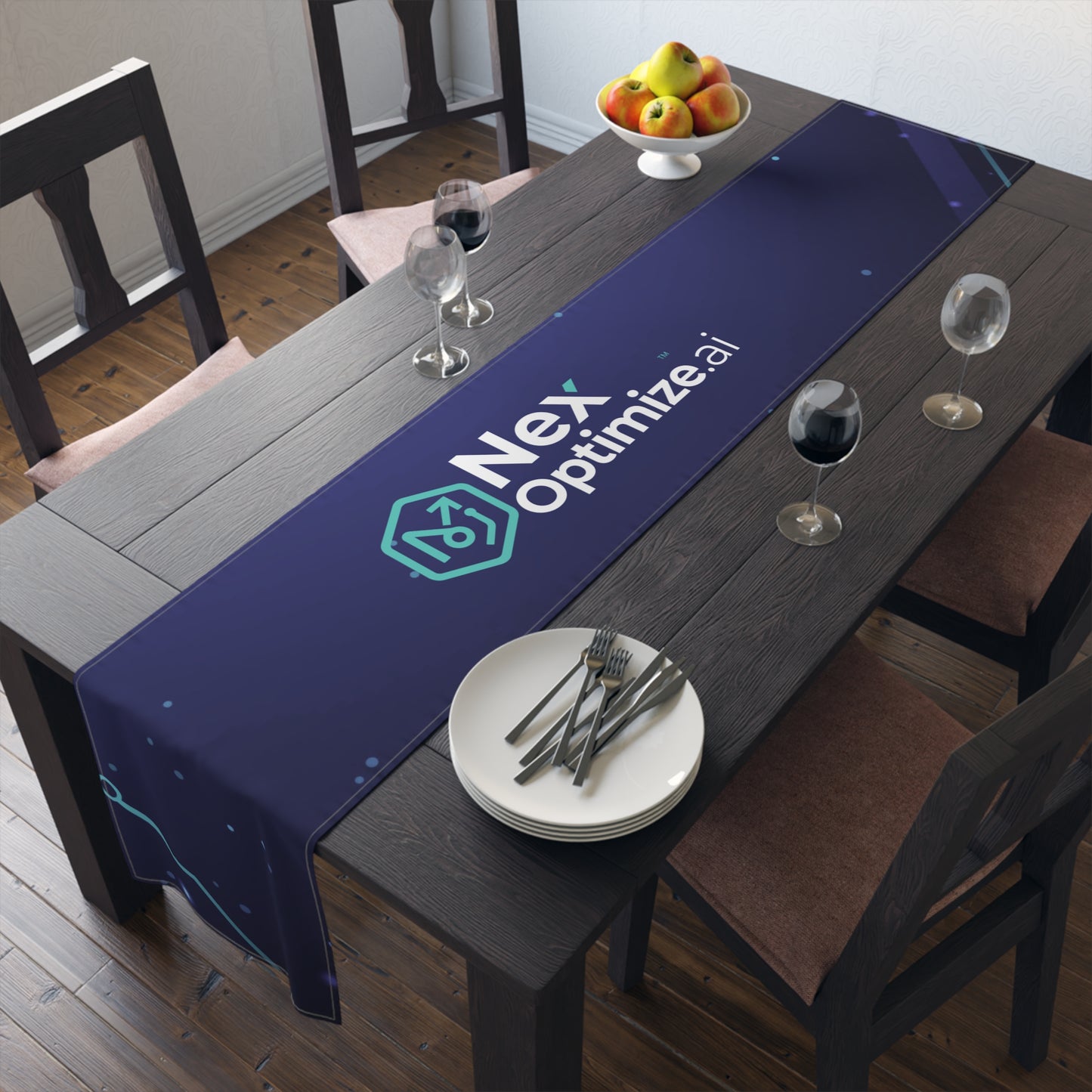 NexOptimize.ai Modern Geometric Table Runner