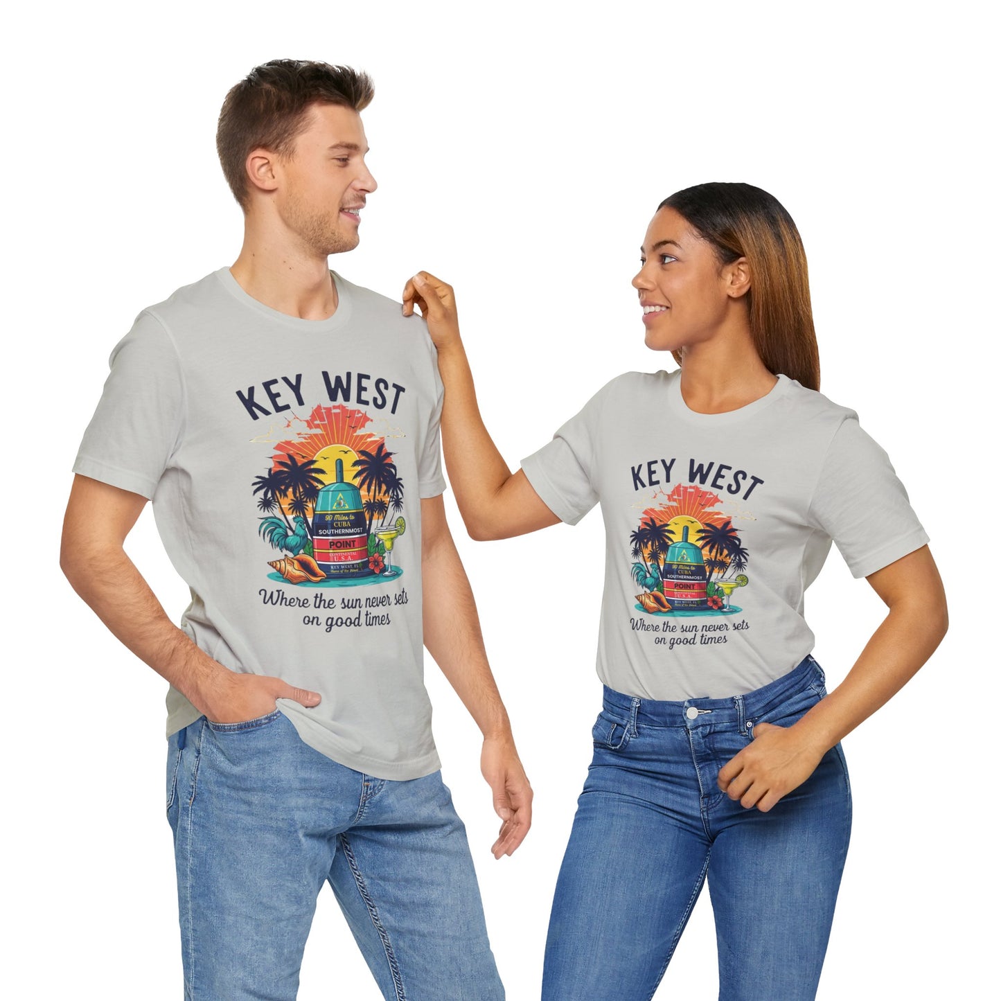 FLORIDA KEYS COLLECTION Key West Sunset Tee, Unisex Jersey T-Shirt, Beach Vibes Shirt