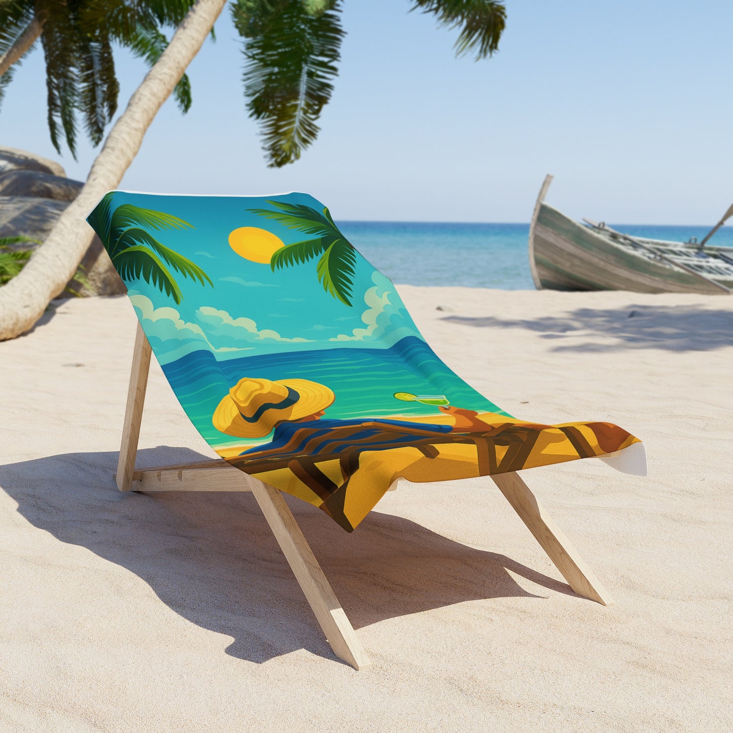 Tropical Paradise Beach Towel - Summer Vibes, Perfect for Relaxing by the Sea