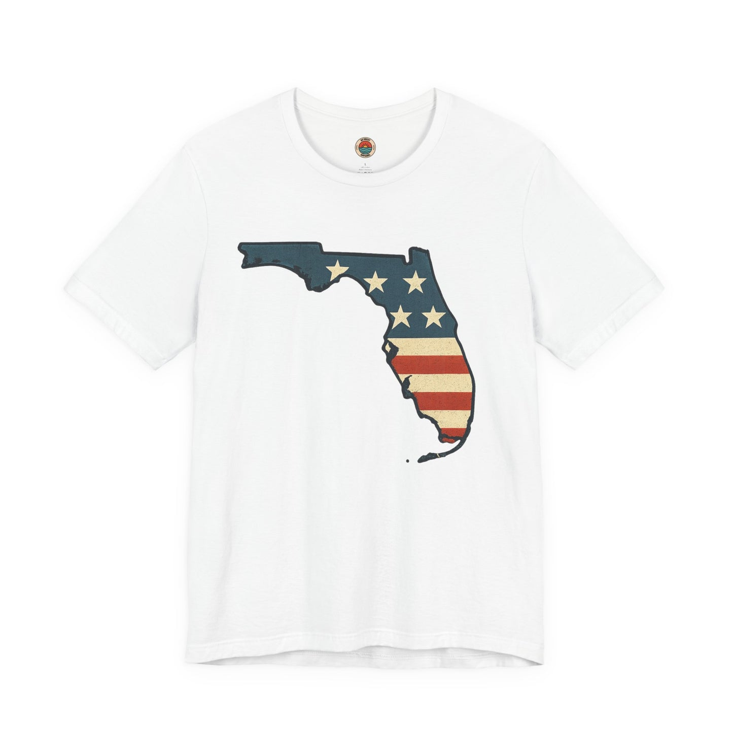 Florida Flag Graphic Tee | Unisex Jersey Short Sleeve Shirt | Patriotic Apparel