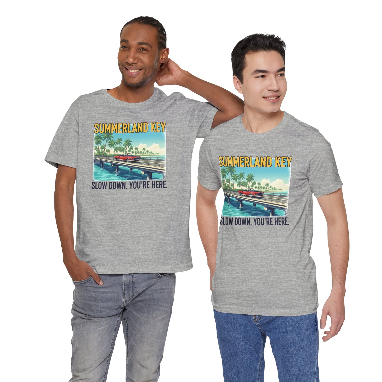 FLORIDA KEYS COLLECTION Summerland Key Relaxation Tee | Unisex Jersey Shirt for Beach Lovers, Vacation Vibe
