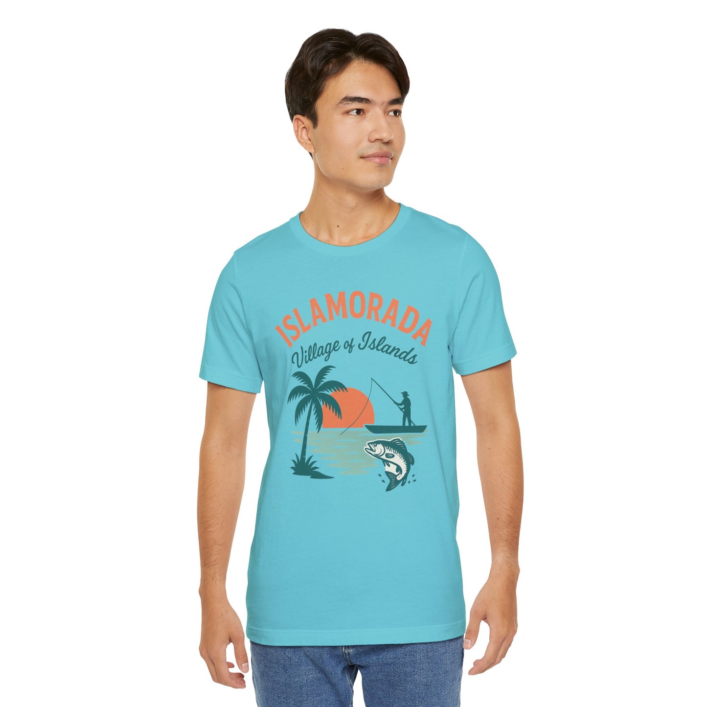 FLORIDA KEYS COLLECTION Islamorada Sunset Fishing Tee, Relaxed Beachwear, Gift for Fishermen, Casual Summer Shirt