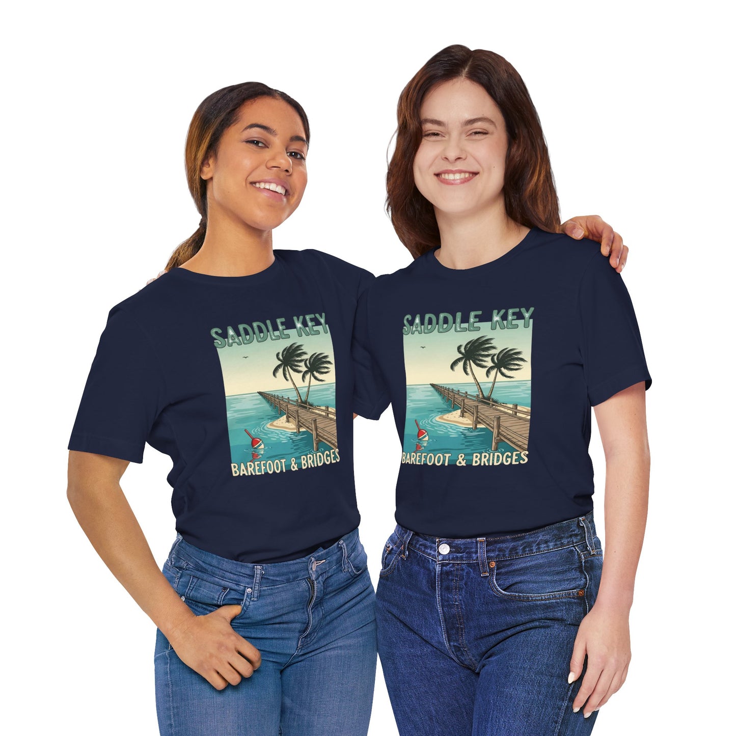 FLORIDA KEYS COLLECTION Retro Saddle Key Tee - Unisex Short Sleeve Shirt