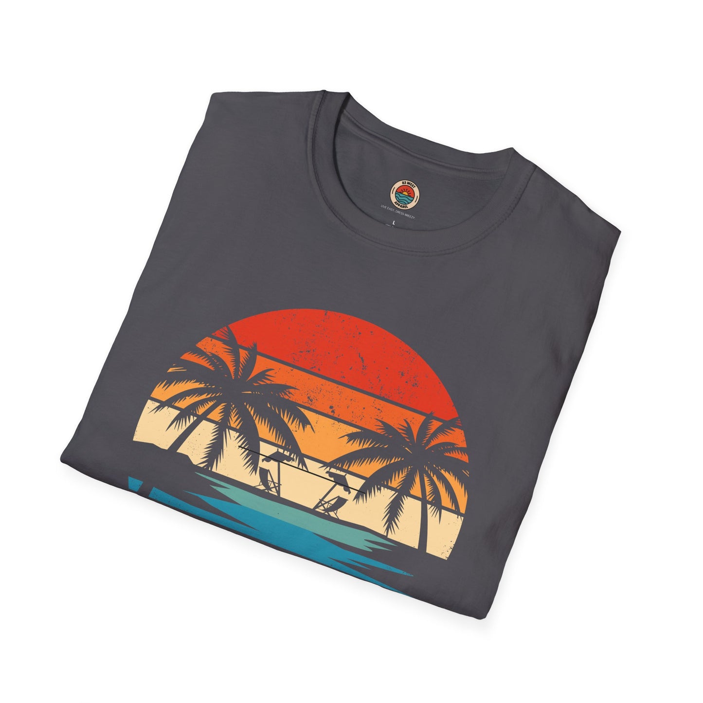 Clearwater Beach Unisex Softstyle T-Shirt - Vintage Sunset Design