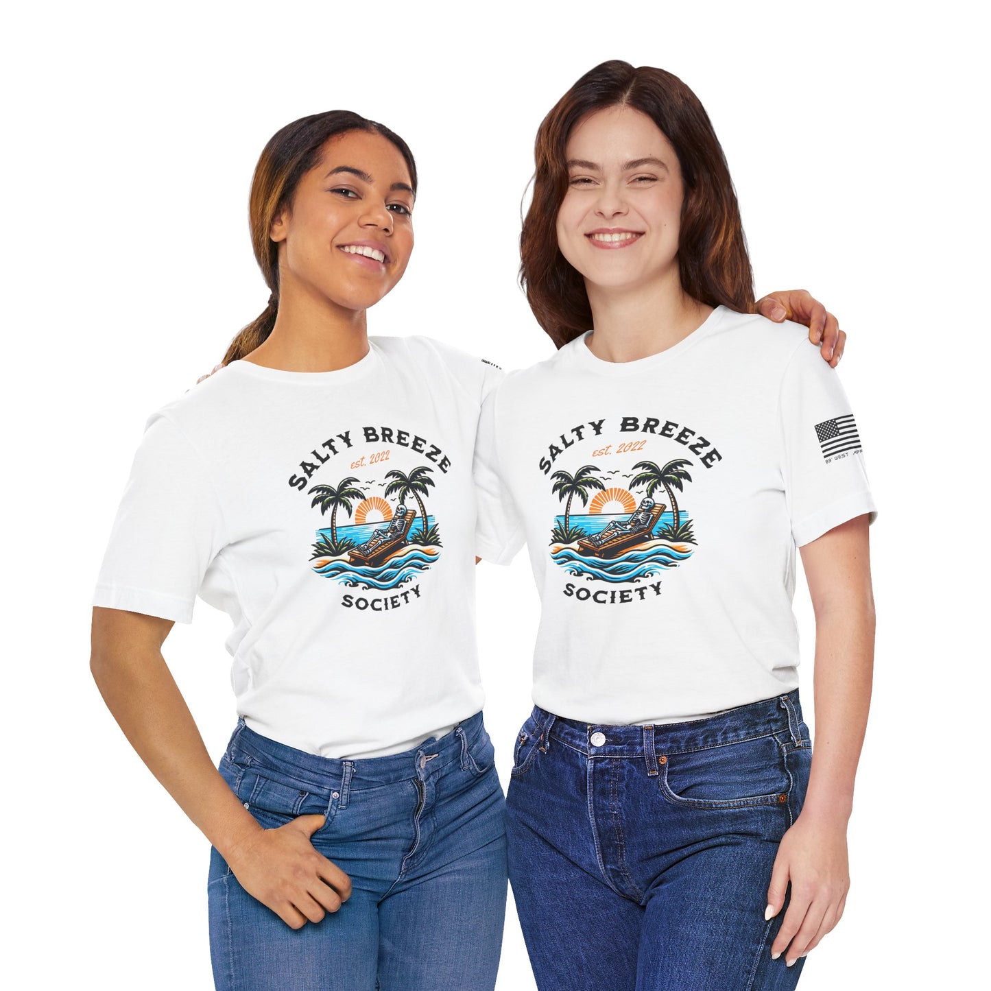 Salty Breeze Society™ Tee, Casual Summer Shirt, Beach Vibe Apparel, Gift for Ocean Lovers, Relaxed Fit Graphic Tee