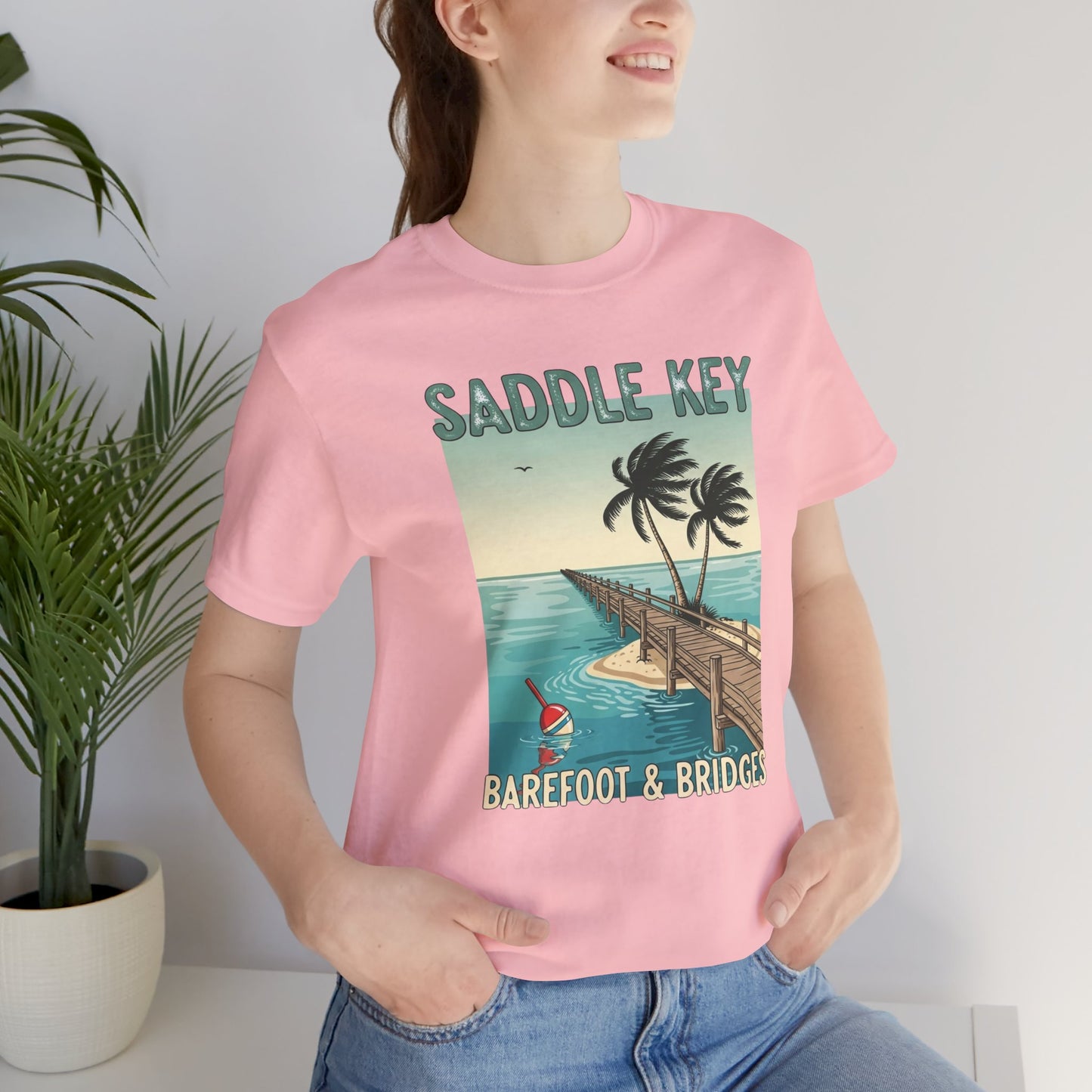 FLORIDA KEYS COLLECTION Retro Saddle Key Tee - Unisex Short Sleeve Shirt