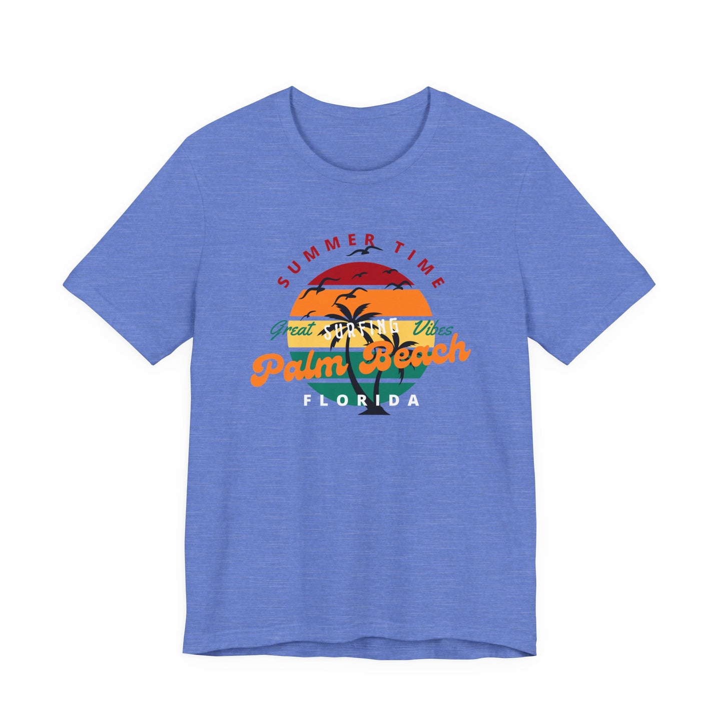 Summer Vibe Palm Beach Tee - Unisex Jersey Short Sleeve T-Shirt