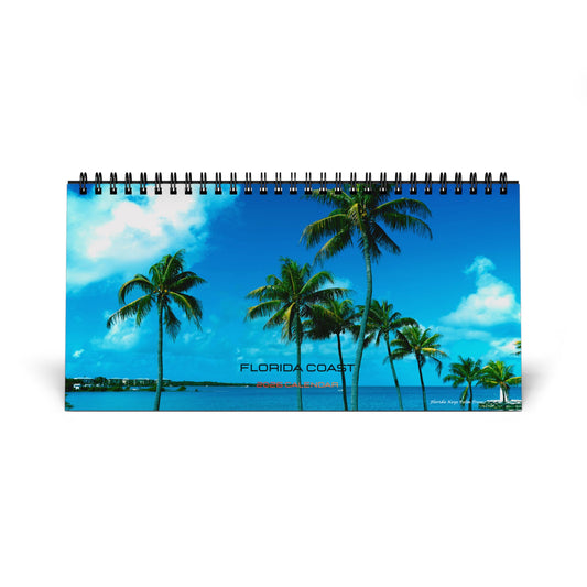 2026 Florida Coast Desktop Calendar — Scenic Palm Beach Grid Planner