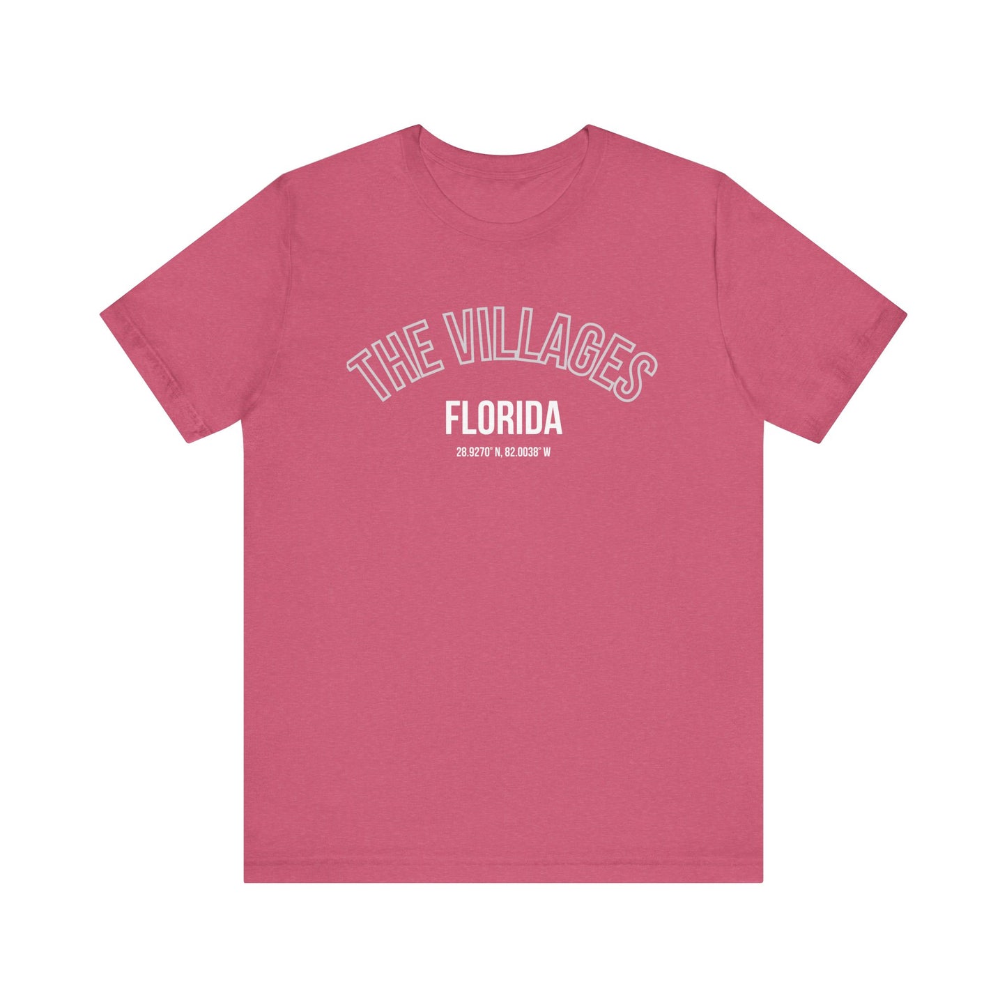 The Villages Florida Unisex Short Sleeve Tee - Trendy Orange T-Shirt