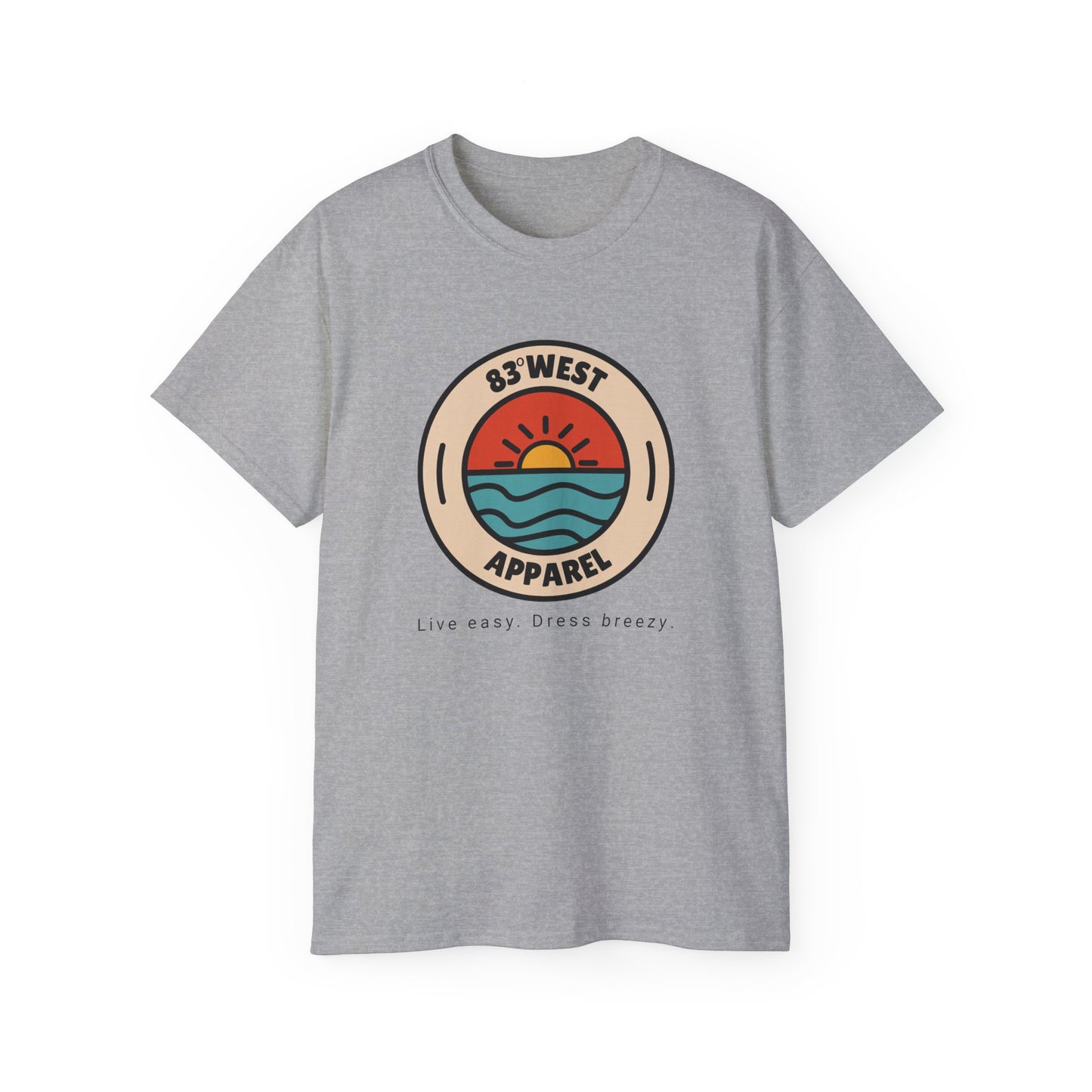 83 West Unisex Ultra Cotton Tee - "Live Easy, Dress Breezy" Retro Style T-Shirt
