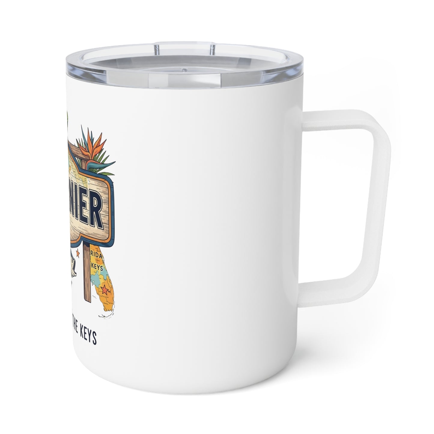 Tavernier Insulated Coffee Mug, Tropical Travel Mug, Beach Lover Gift, Fishing Enthusiast Cup, Adventure Drinkware, Summer Vibes
