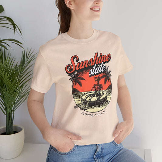 Sunshine State Tee, Florida Chillin' Vintage Shirt, Summer Casual Wear, Beach Vacation Top, Unisex Graphic T-Shirt