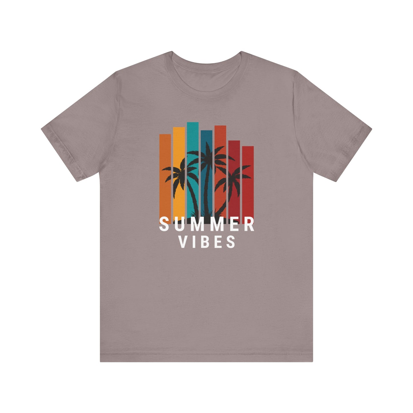 Summer Vibes Unisex Jersey Tee with Palm Design