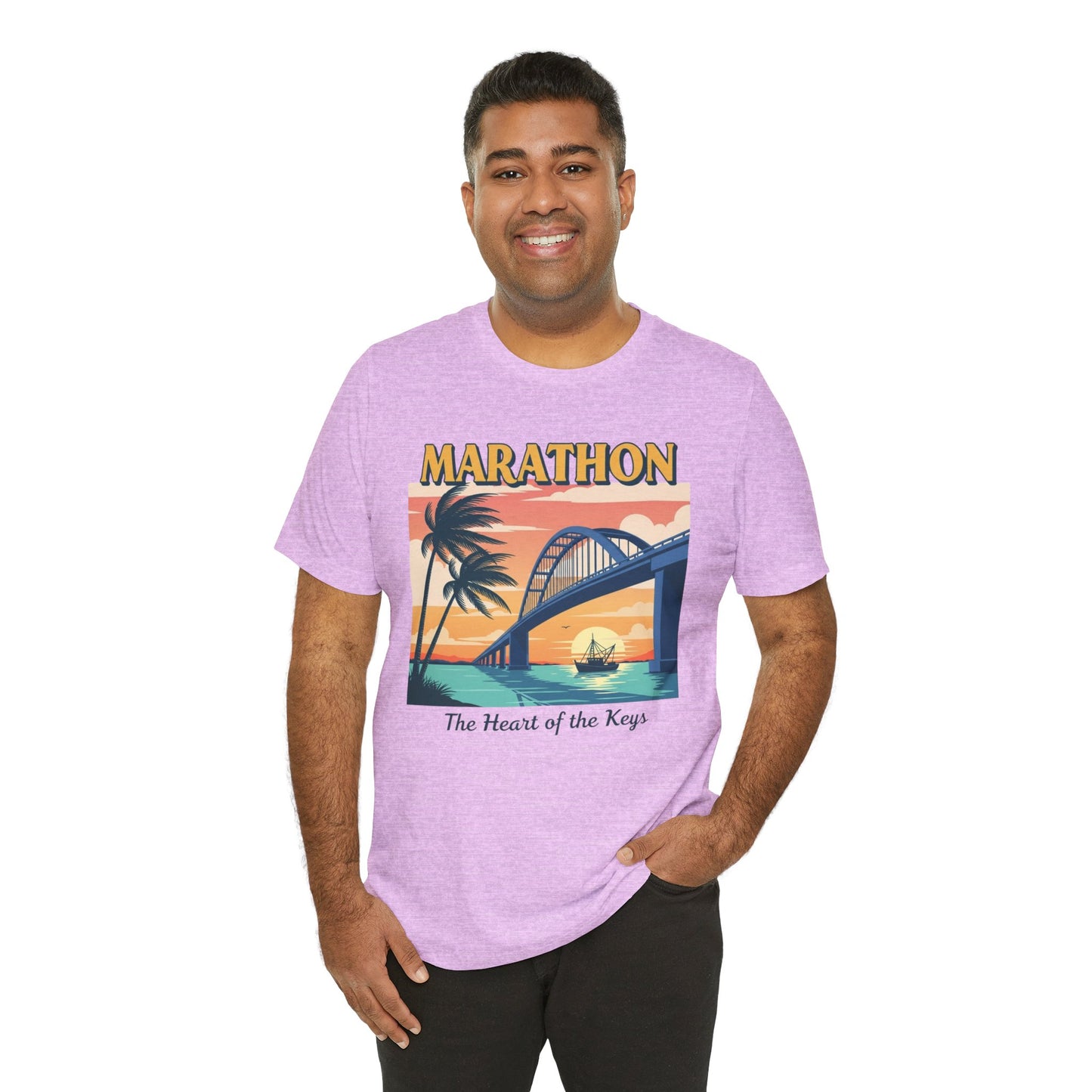 FLORIDA KEYS COLLECTION Marathon Sunset Graphic Tee - Unisex Jersey Short Sleeve T-Shirt