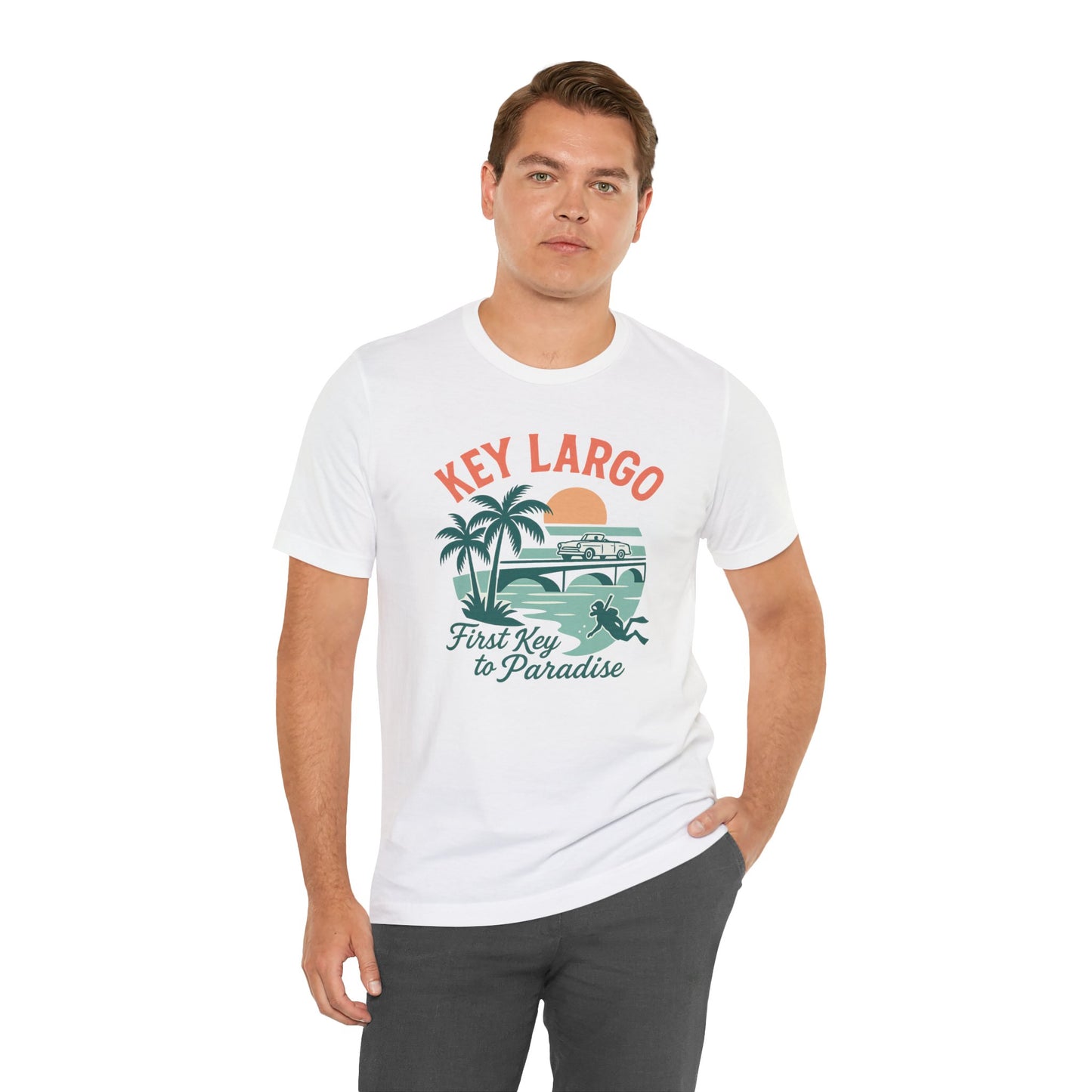FLORIDA KEYS COLLECTION Key Largo Vintage Vibe Tee, Unisex Jersey Shirt