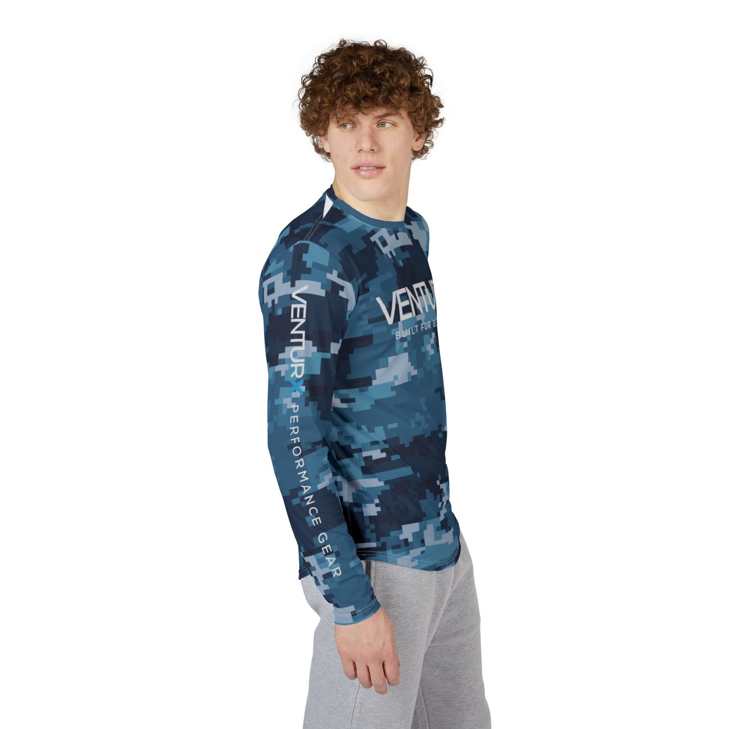 VENTURX™ Coastal Camo Men's UV Protection Long Sleeve Shirt