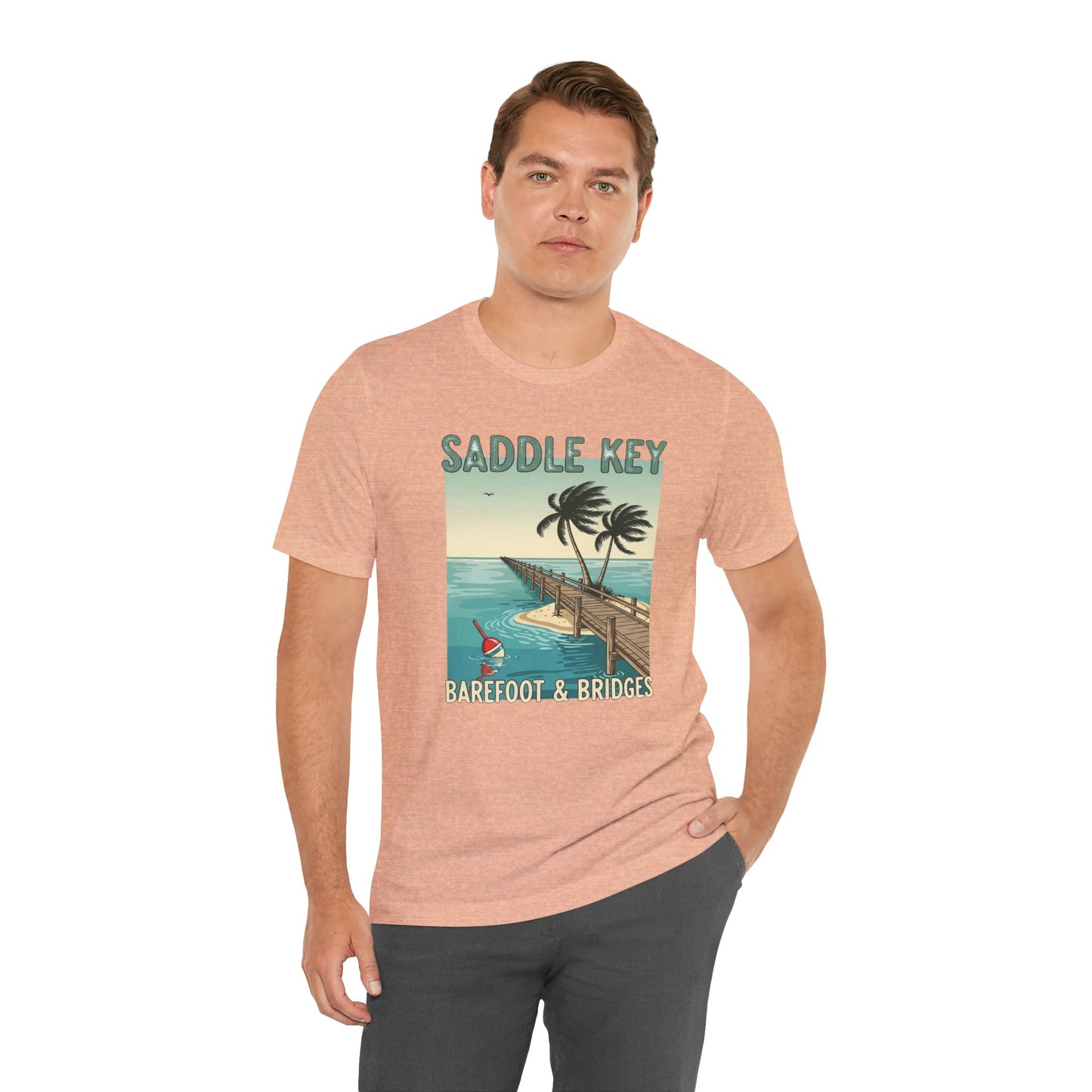FLORIDA KEYS COLLECTION Retro Saddle Key Tee - Unisex Short Sleeve Shirt