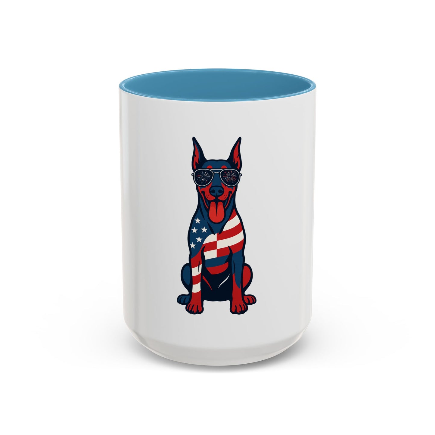 Patriotic Doberman Dog Coffee Mug - Perfect for Dog Lovers, 4th of July Gifts