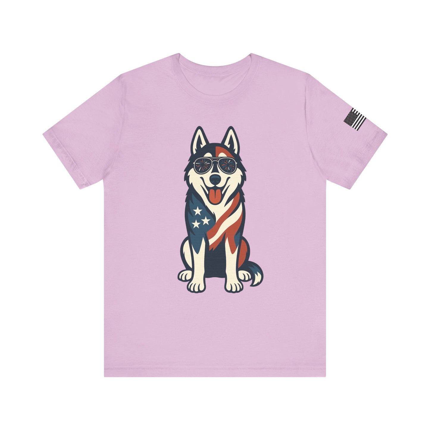 Patriotic Siberian Husky Dog Tee, Unisex T-Shirt, Independence Day Gift