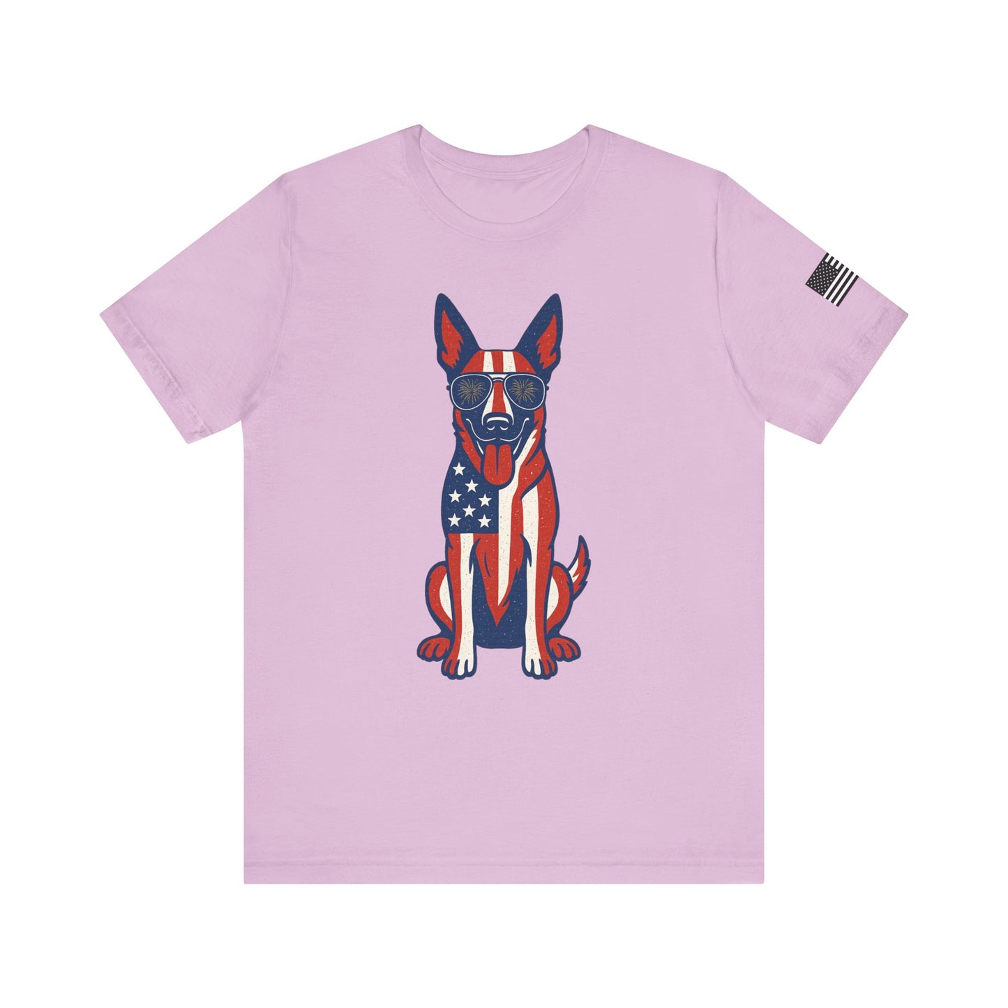 Patriotic Belgian Malinois Dog T-Shirt - Fun, Casual Summer Tee for Dog Lovers