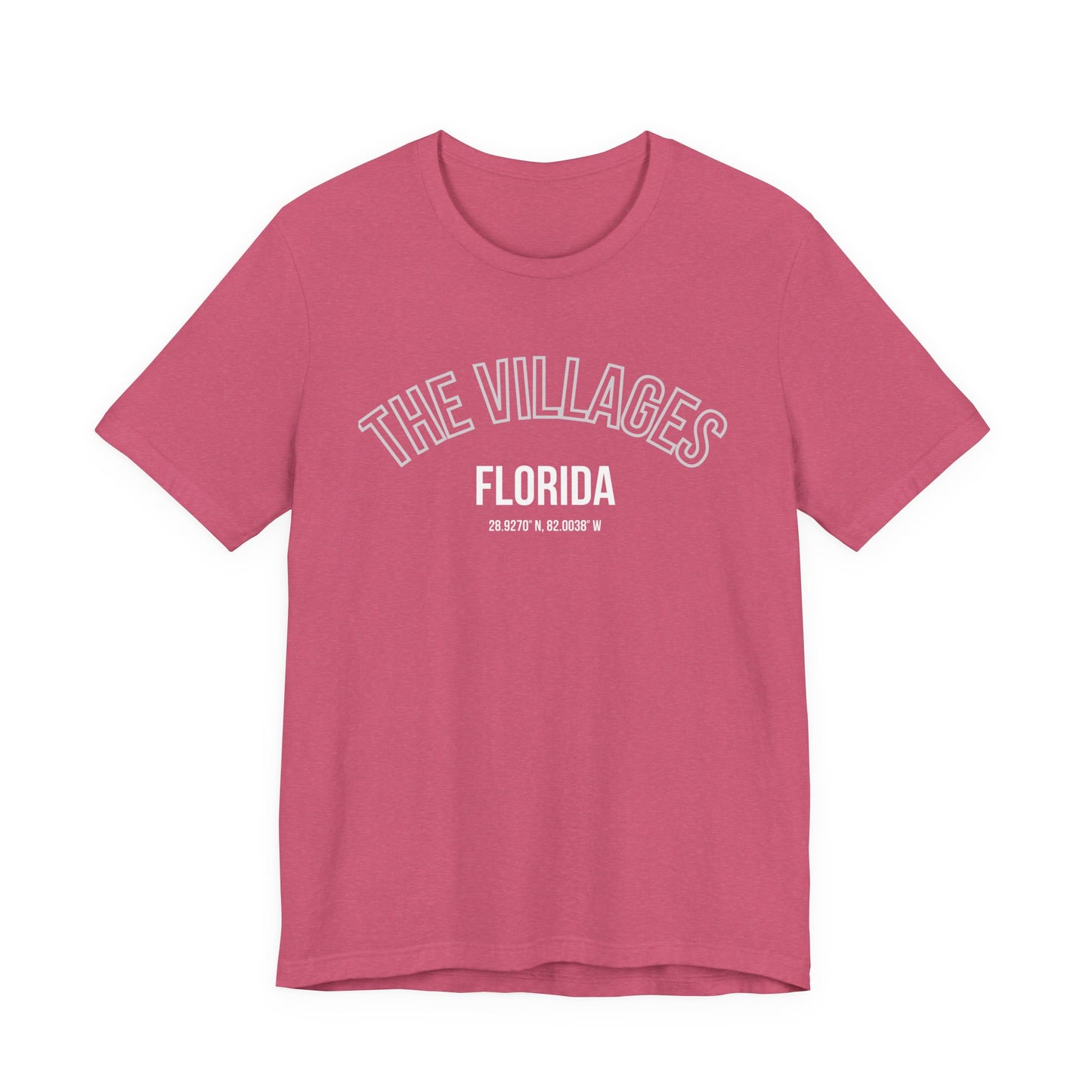 The Villages Florida Unisex Short Sleeve Tee - Trendy Orange T-Shirt