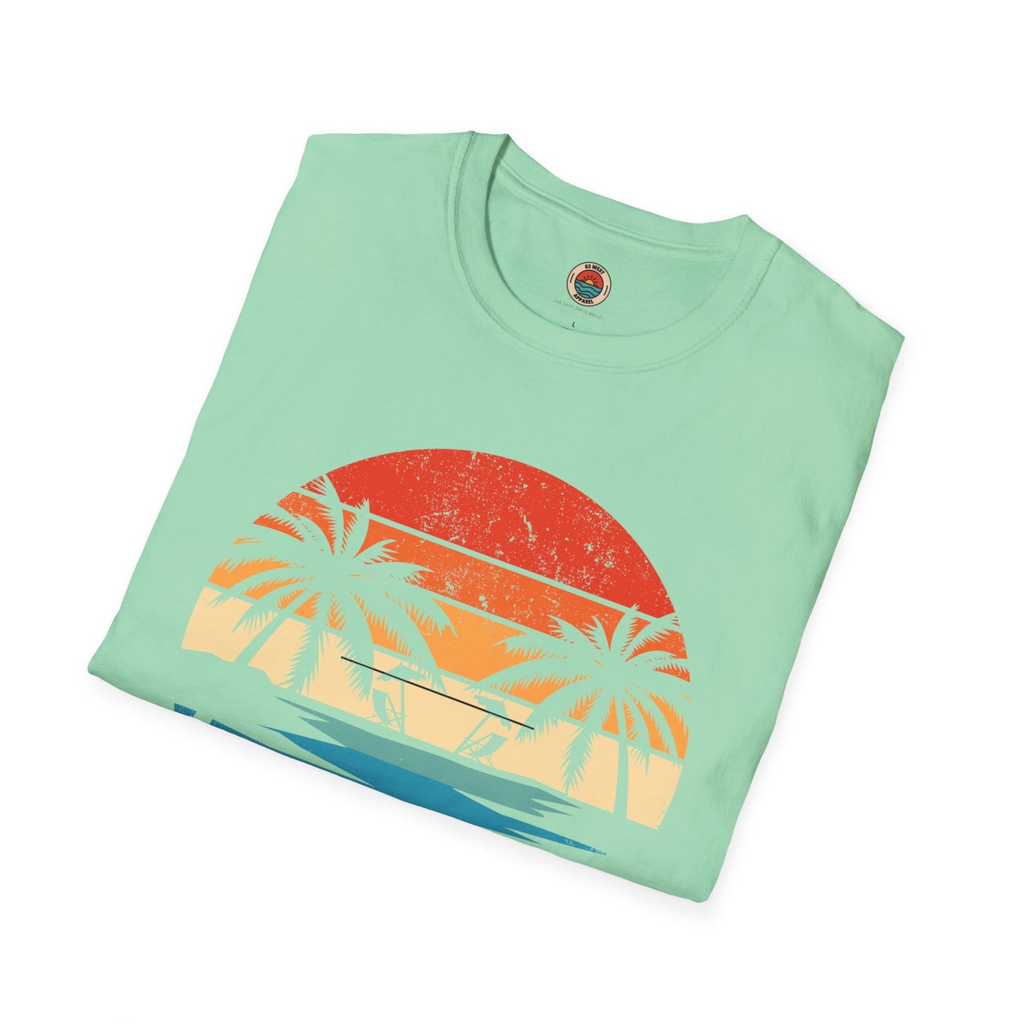 Clearwater Beach Unisex Softstyle T-Shirt - Vintage Sunset Design