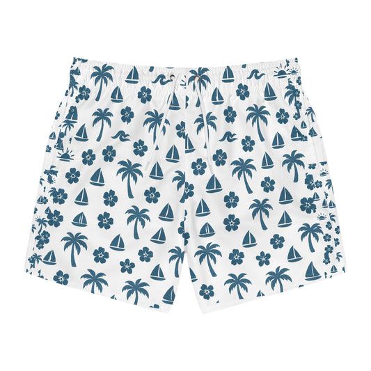 Tropical Paradise Swim Trunks - Beach Vibes for Summer Fun
