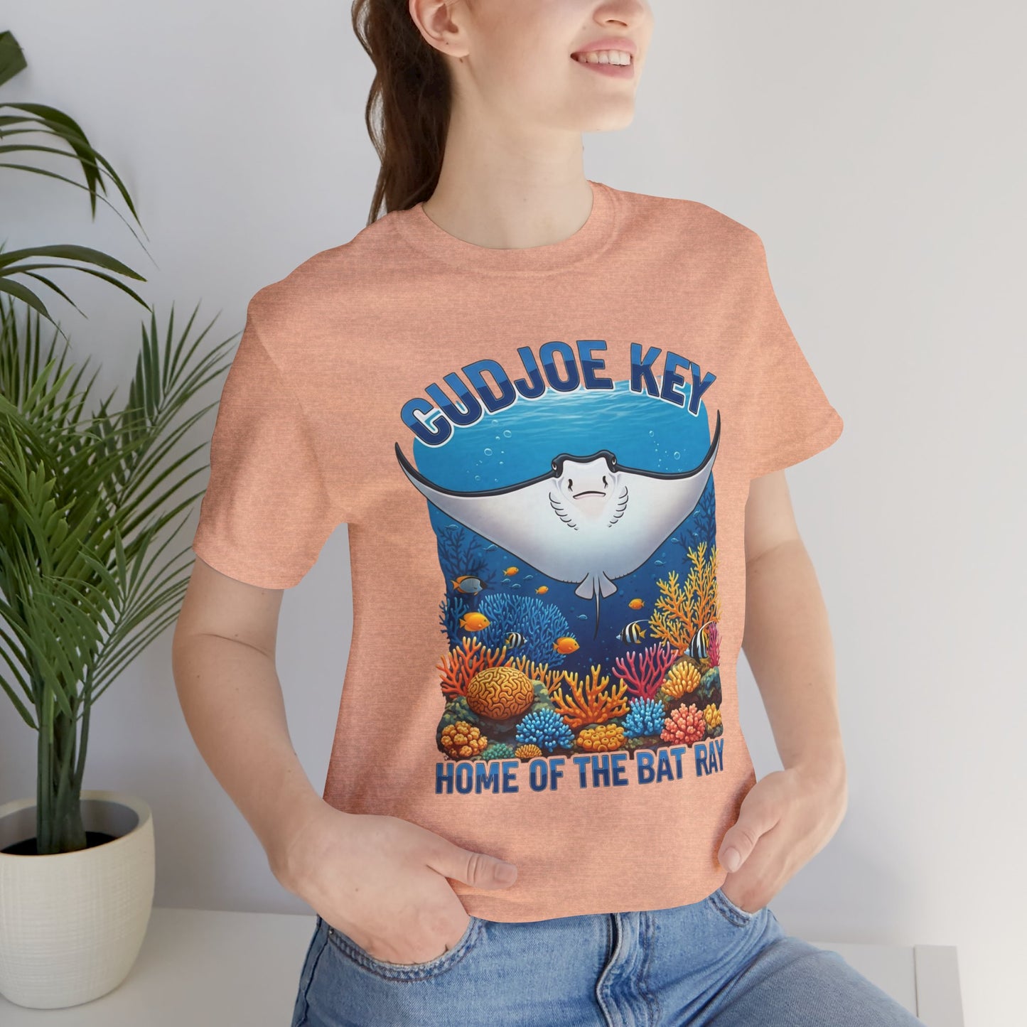 FLORIDA KEYS COLLECTION Cudjoe Key Bat Ray Tee, Unisex Graphic T-Shirt, Beach Apparel