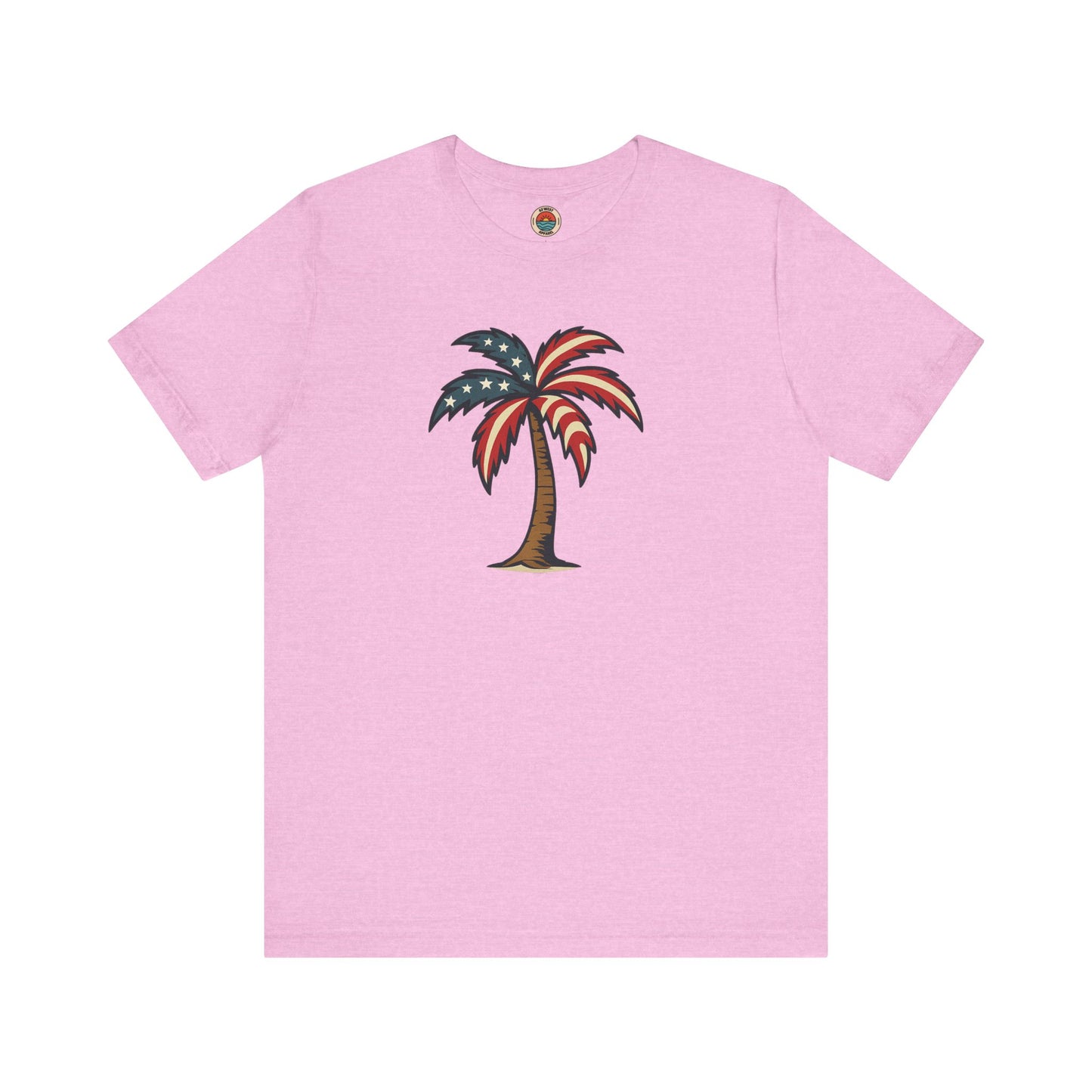 Patriotic Palm Tree Tee, Summer Shirt, Unisex Graphic Tee