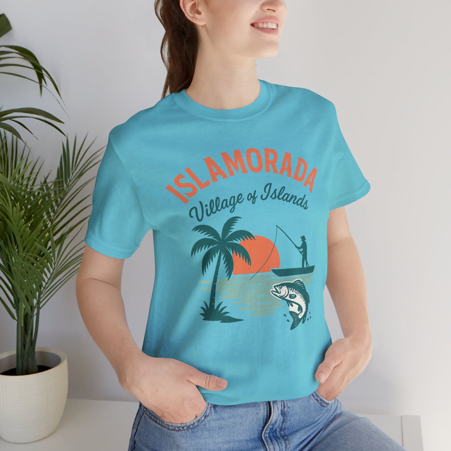 FLORIDA KEYS COLLECTION Islamorada Sunset Fishing Tee, Relaxed Beachwear, Gift for Fishermen, Casual Summer Shirt
