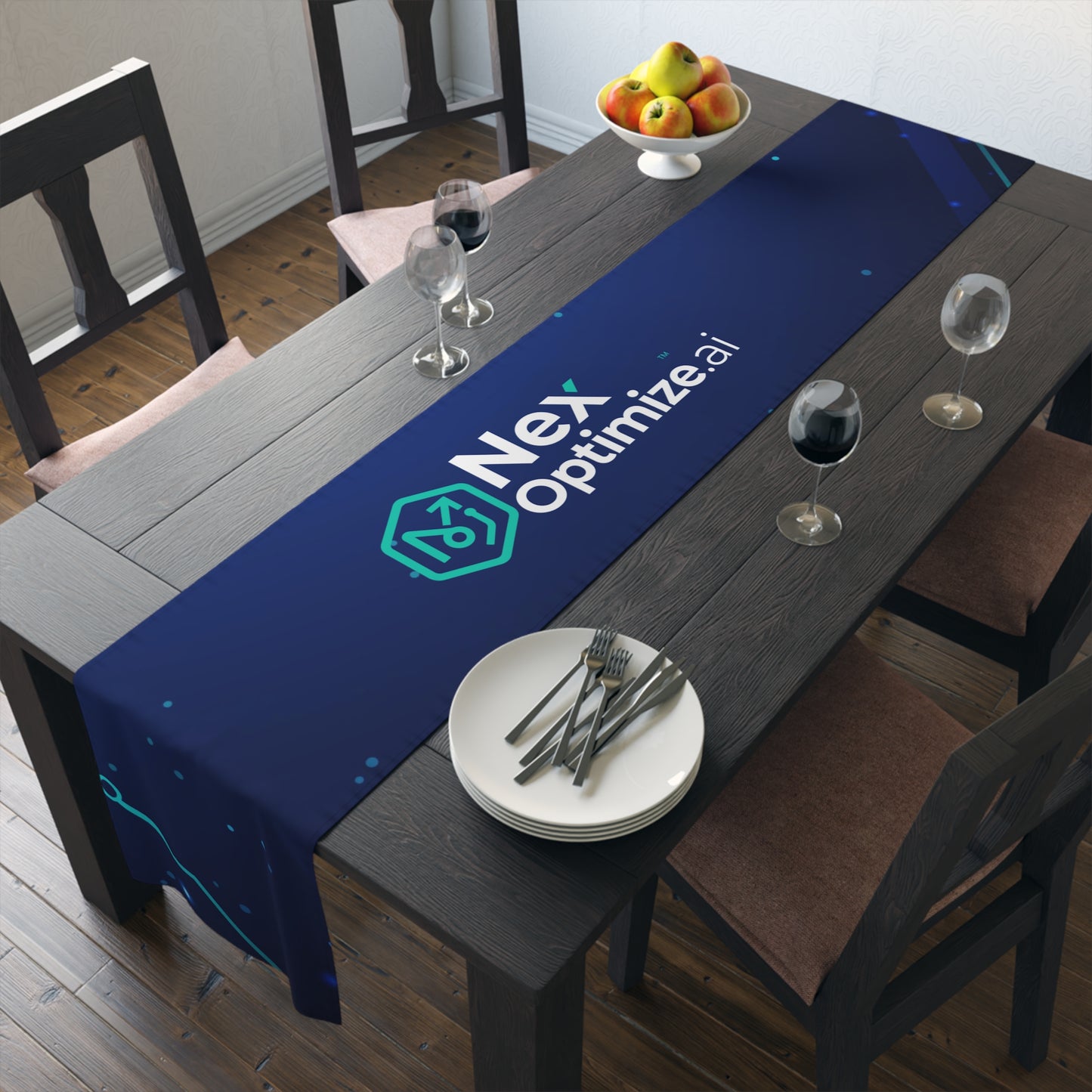 NexOptimize.ai Modern Geometric Table Runner
