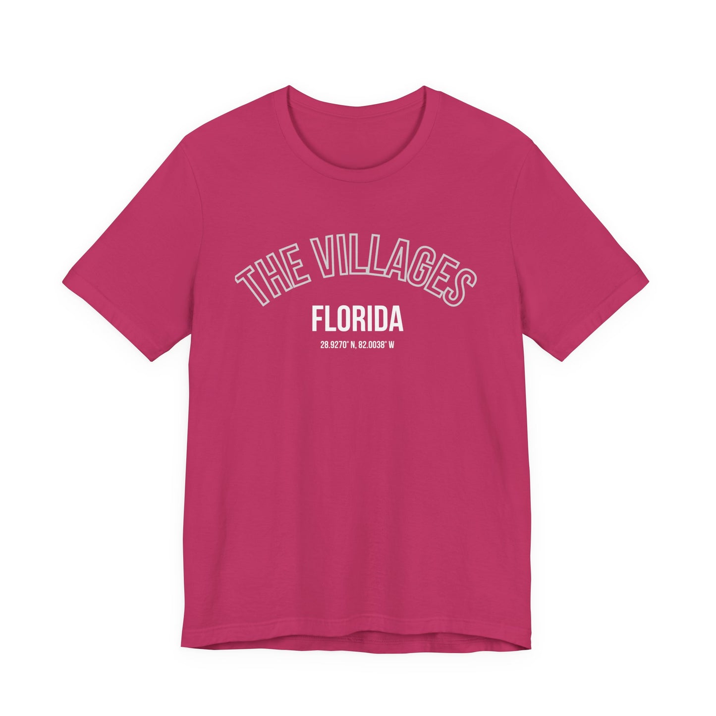 The Villages Florida Unisex Short Sleeve Tee - Trendy Orange T-Shirt