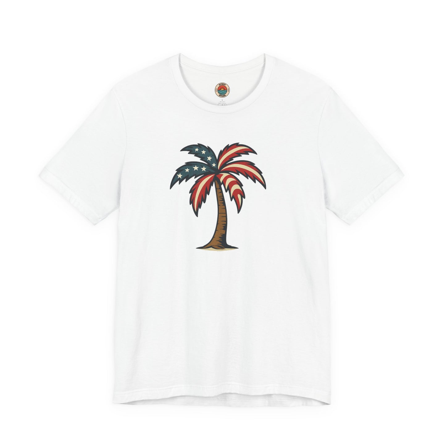 Patriotic Palm Tree Tee, Summer Shirt, Unisex Graphic Tee