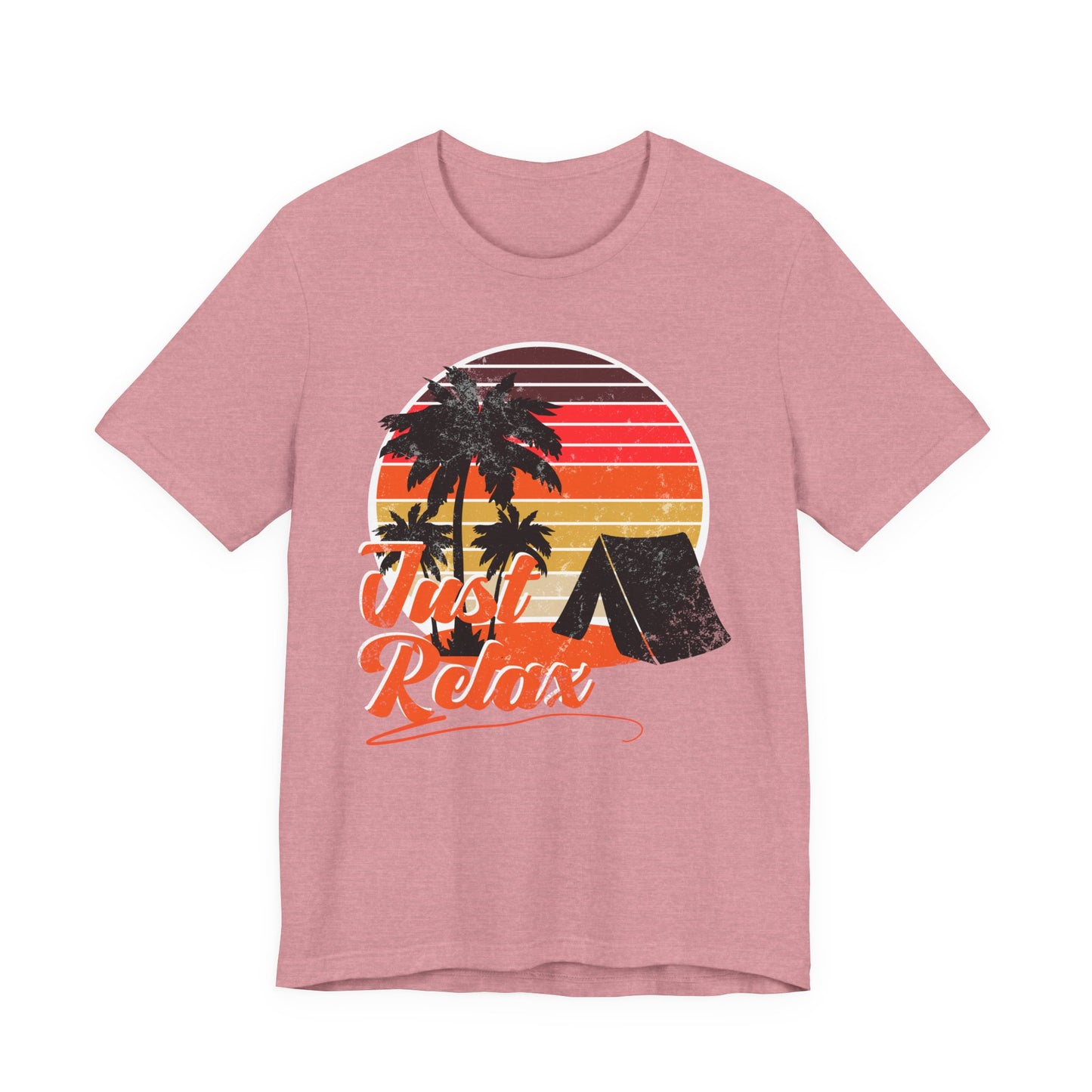 Retro Camping Graphic Tee - 'Just Relax' Unisex Short Sleeve Shirt