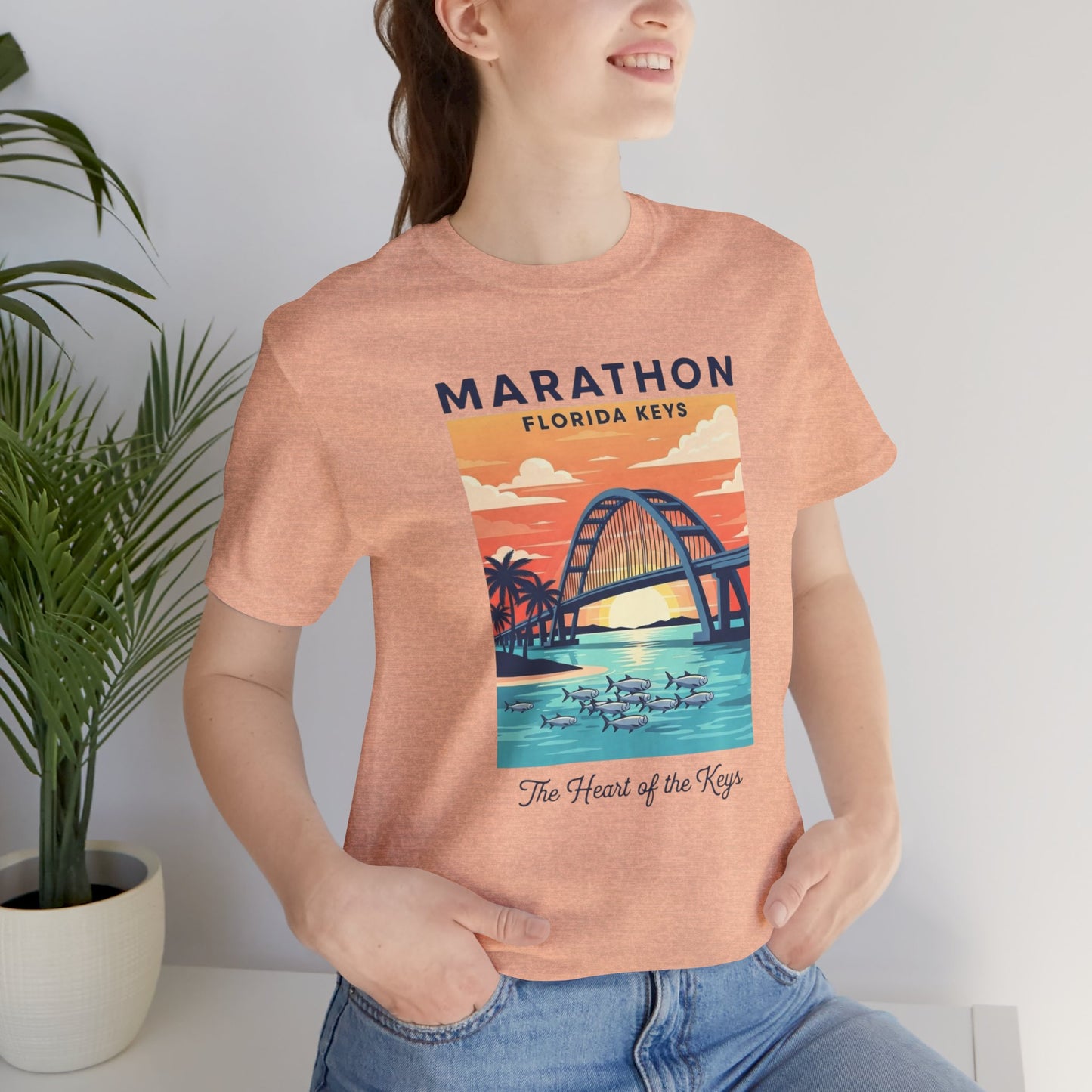 FLORIDA KEYS COLLECTION Florida Keys Marathon Tee, Vintage Beach Shirt, Summer Travel Tee, Vacation Gift, Unisex Graphic T-Shirt