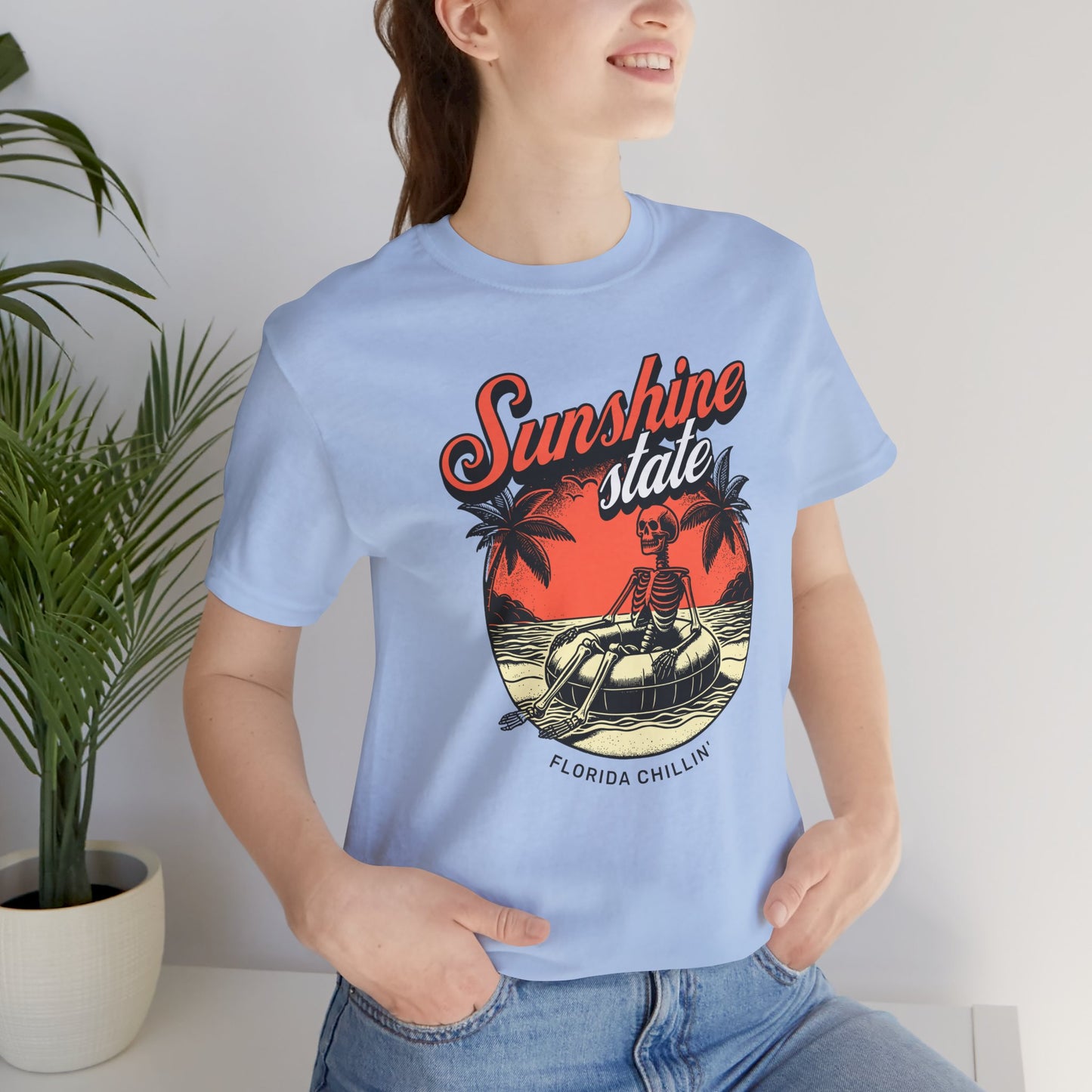 Sunshine State Tee, Florida Chillin' Vintage Shirt, Summer Casual Wear, Beach Vacation Top, Unisex Graphic T-Shirt