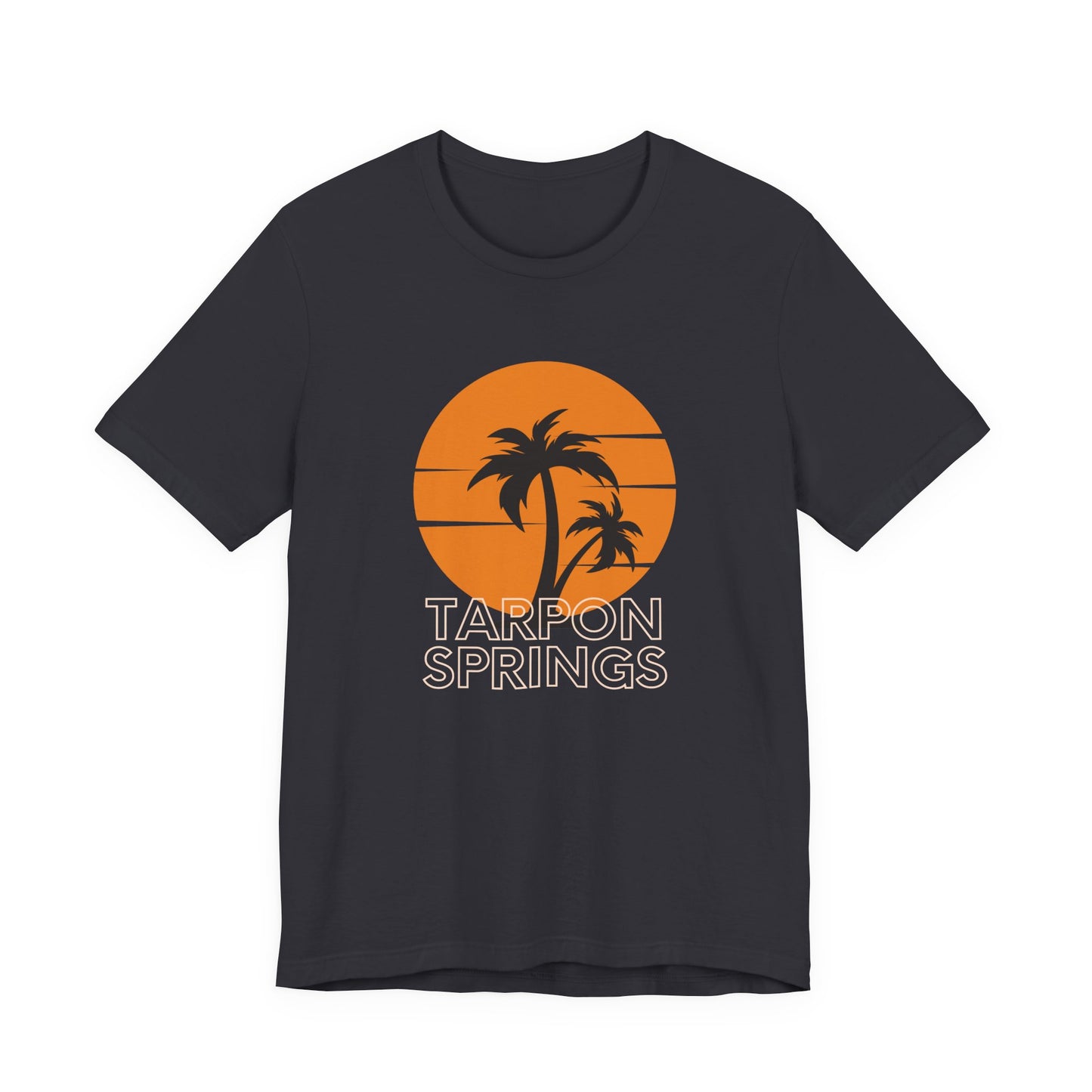 Tarpon Springs Sunset T-Shirt - Unisex Jersey Tee with Palm Trees