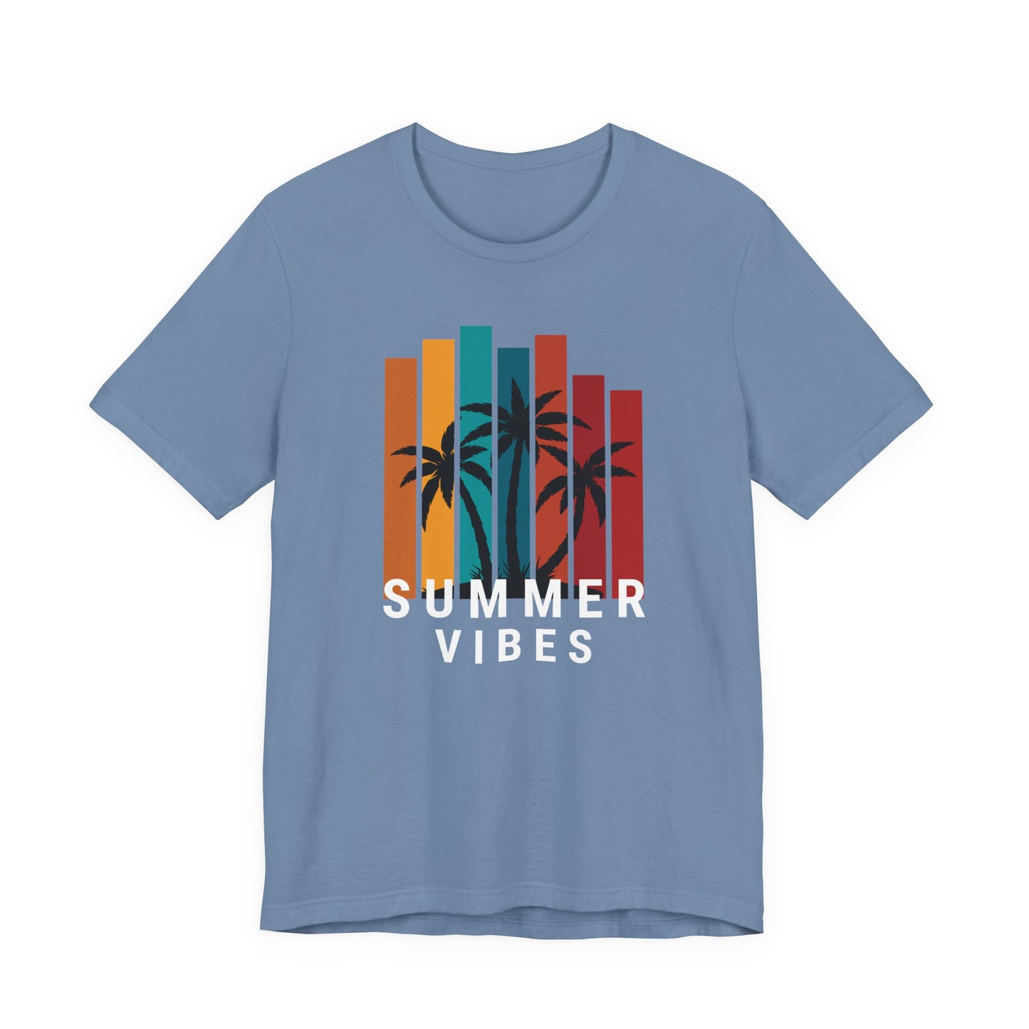 Summer Vibes Unisex Jersey Tee with Palm Design