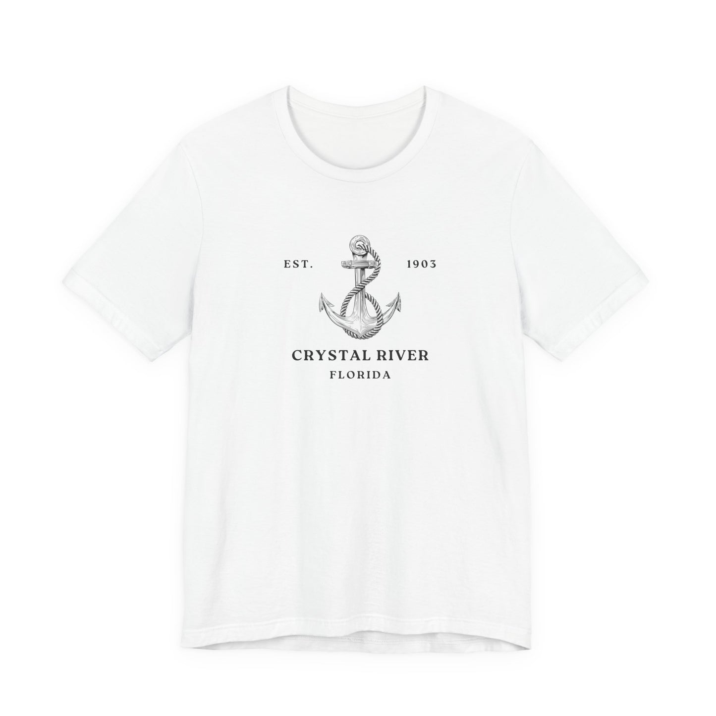 Vintage Anchor Graphic Tee, Coastal Style Shirt, Crystal River Florida T-Shirt