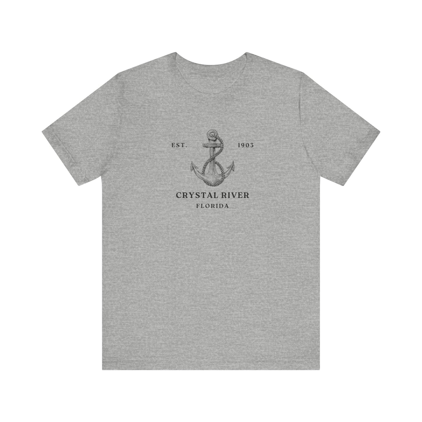 Vintage Anchor Graphic Tee, Coastal Style Shirt, Crystal River Florida T-Shirt