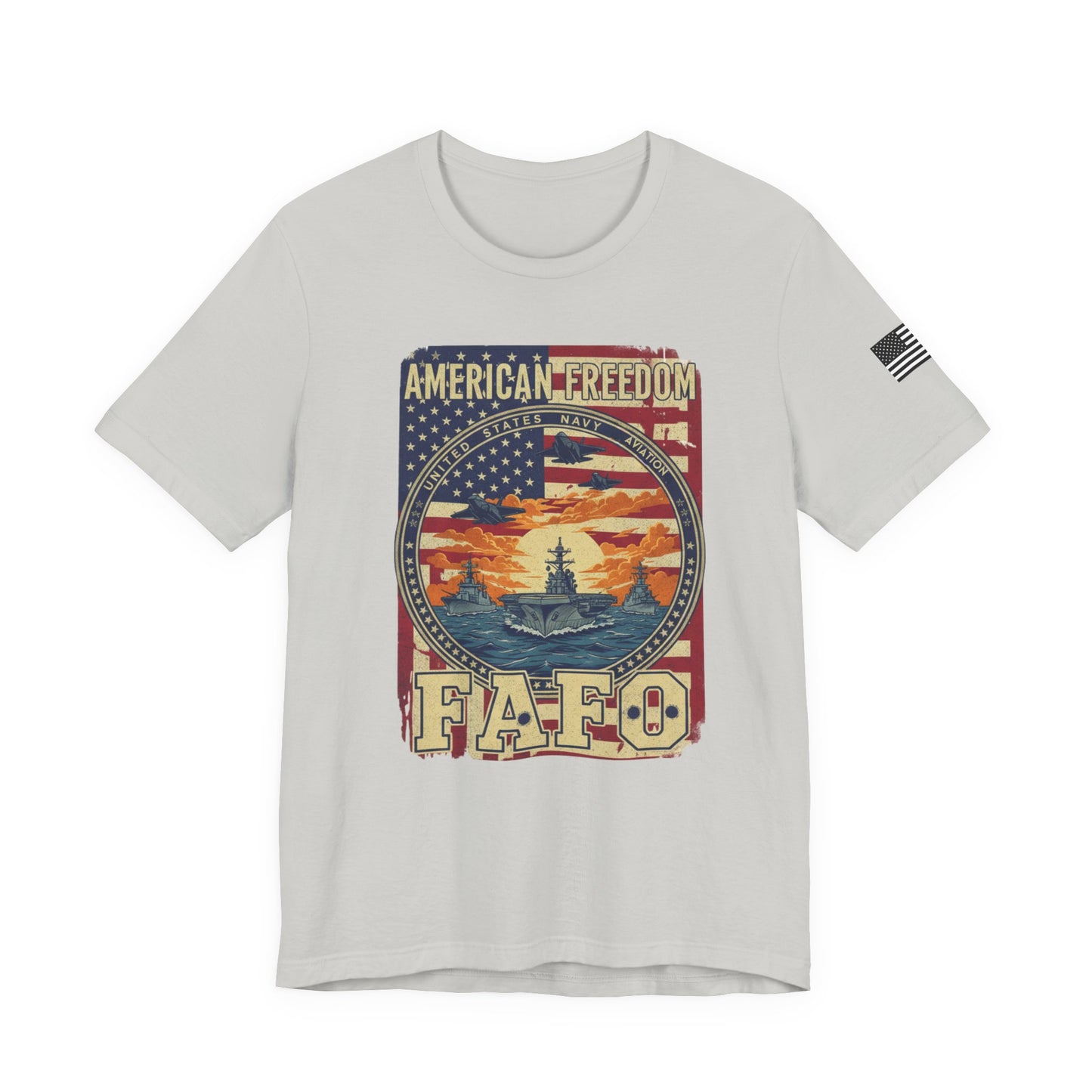 Patriotic Freedom Tee | Unisex Short Sleeve Shirt, American Flag Shirt, Casual Wear, Gift for Veterans