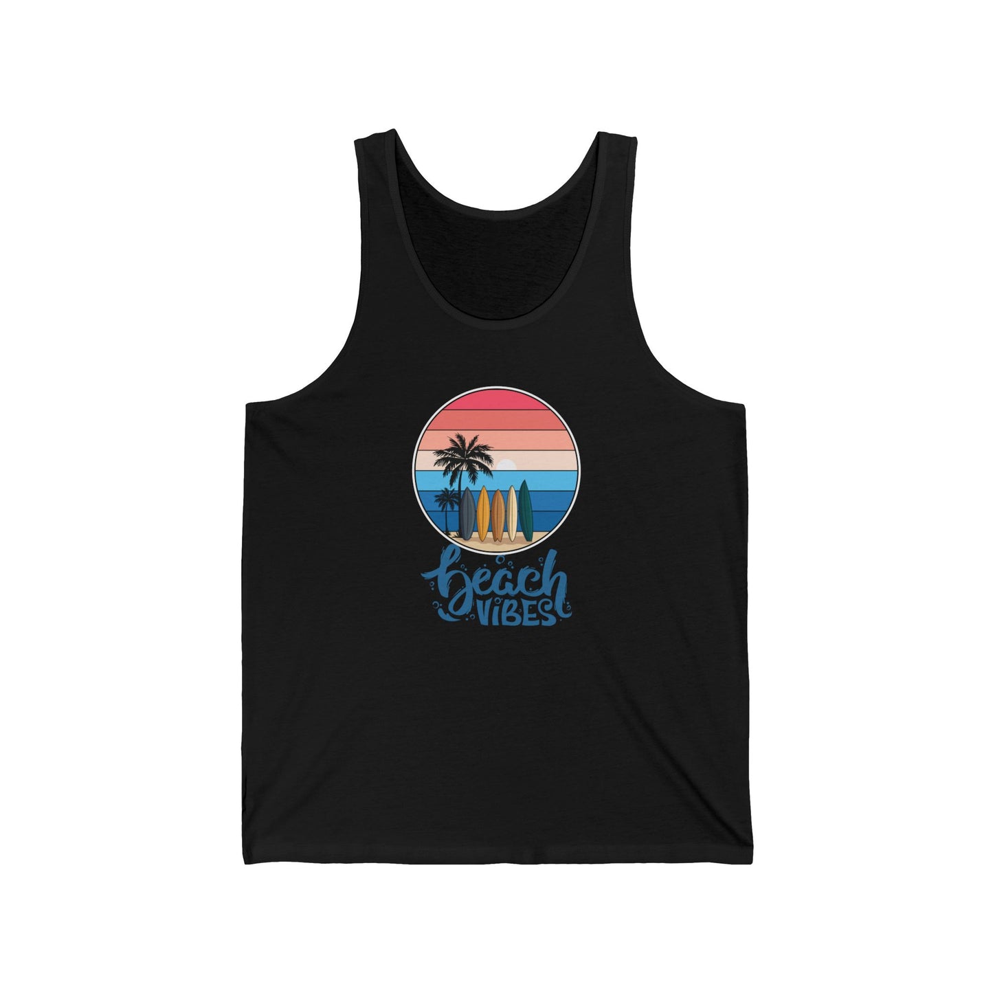 Beach Vibes Unisex Jersey Tank - Perfect for Summer & Vacation!