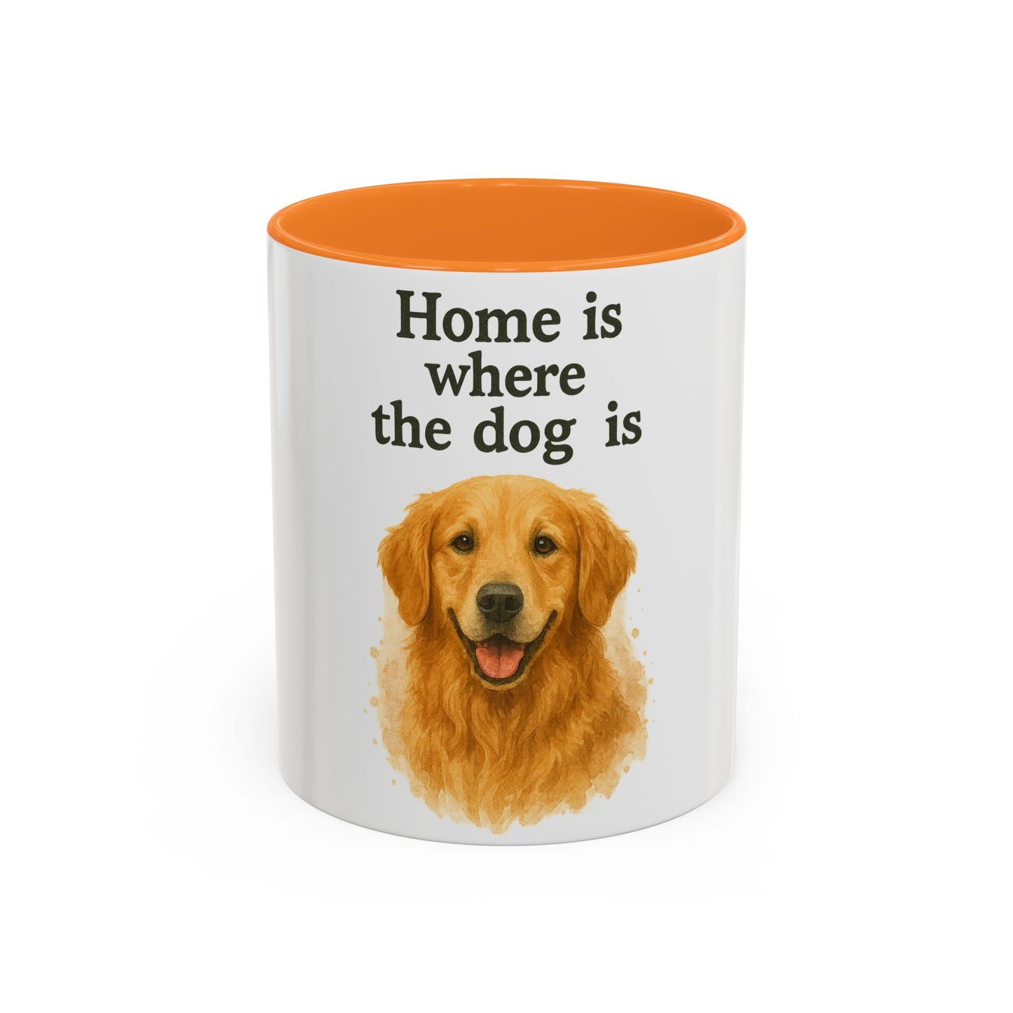 Home Is Where The Dog Is Mug – Colorful Pet Lover’s Coffee Cup (11oz, 15oz)