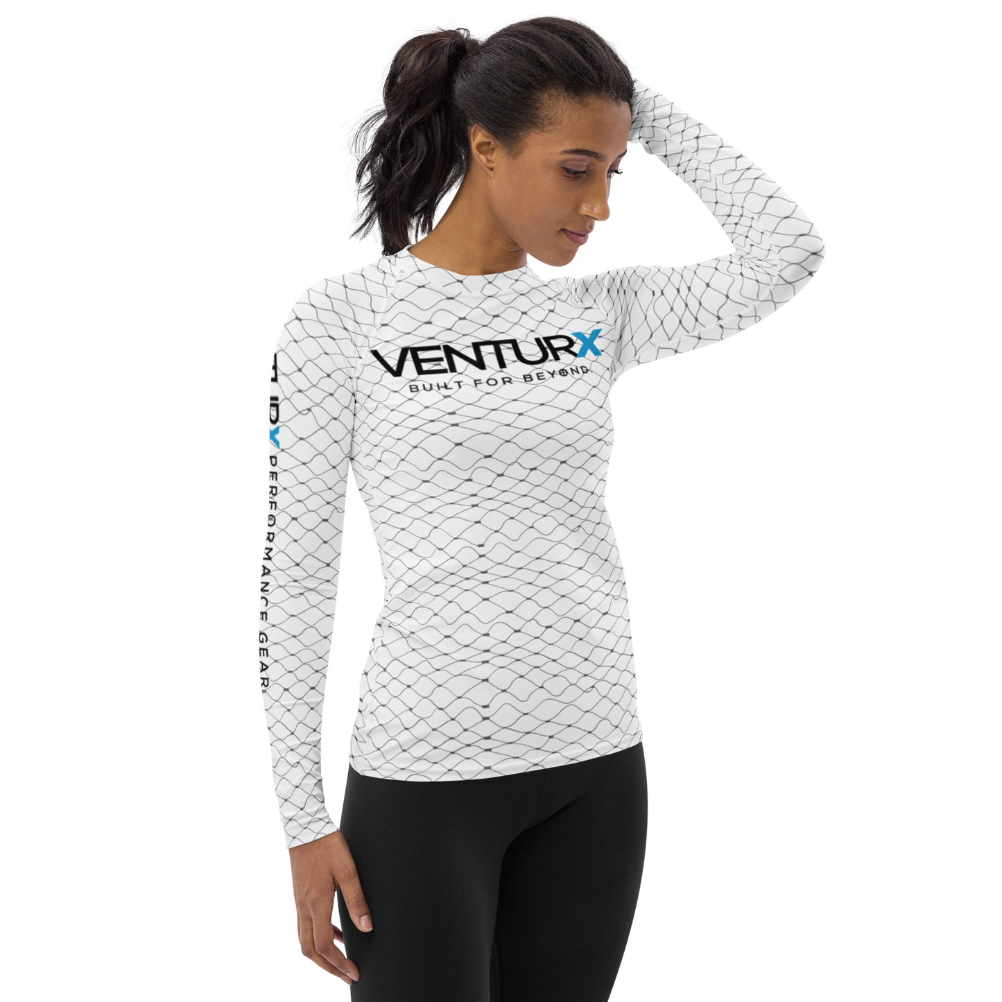 VENTURX™ Fishnet Graphics Women's UPF 50+ Rash Guard Shirt