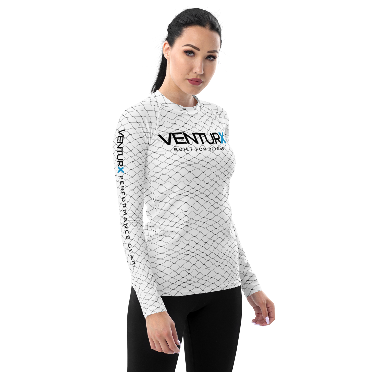 VENTURX™ Fishnet Graphics Women's UPF 50+ Rash Guard Shirt