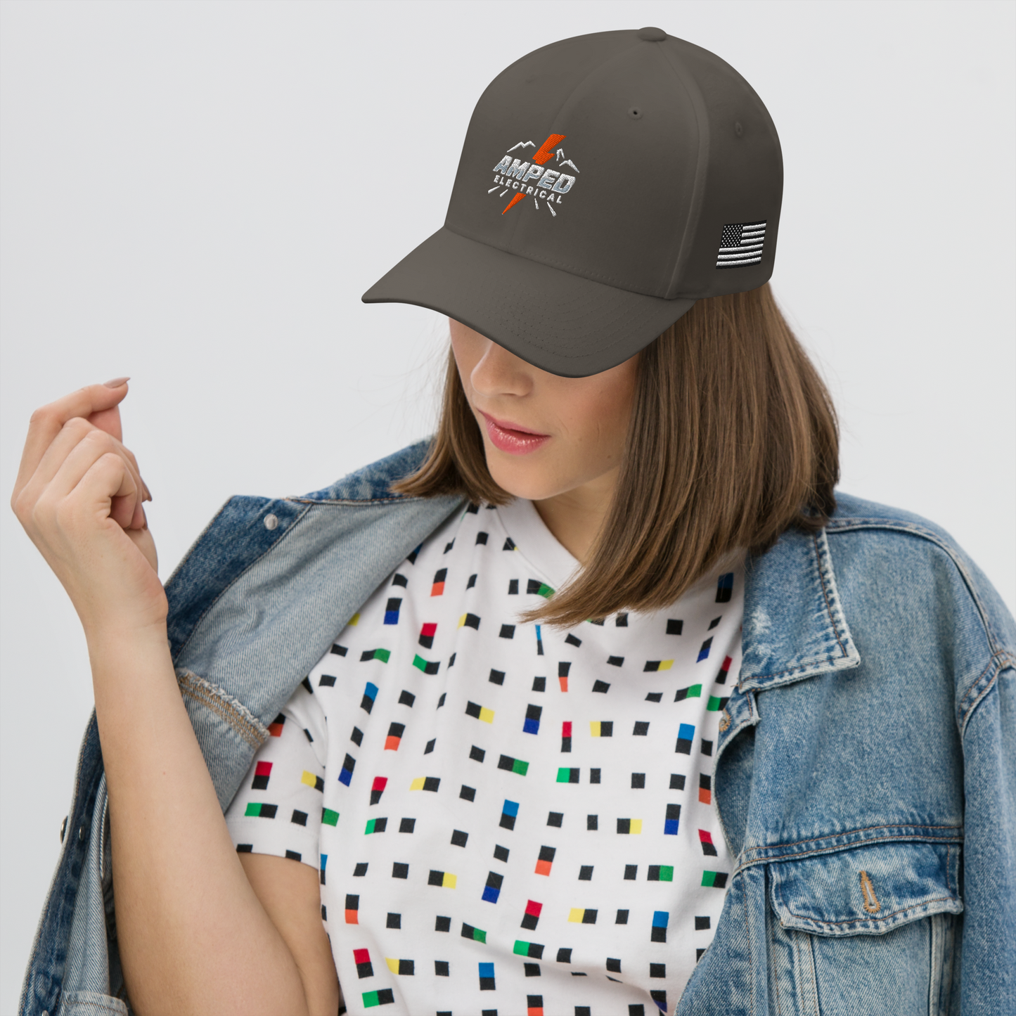 AMPED ELECTRICAL FlexFit Structured Twill Cap