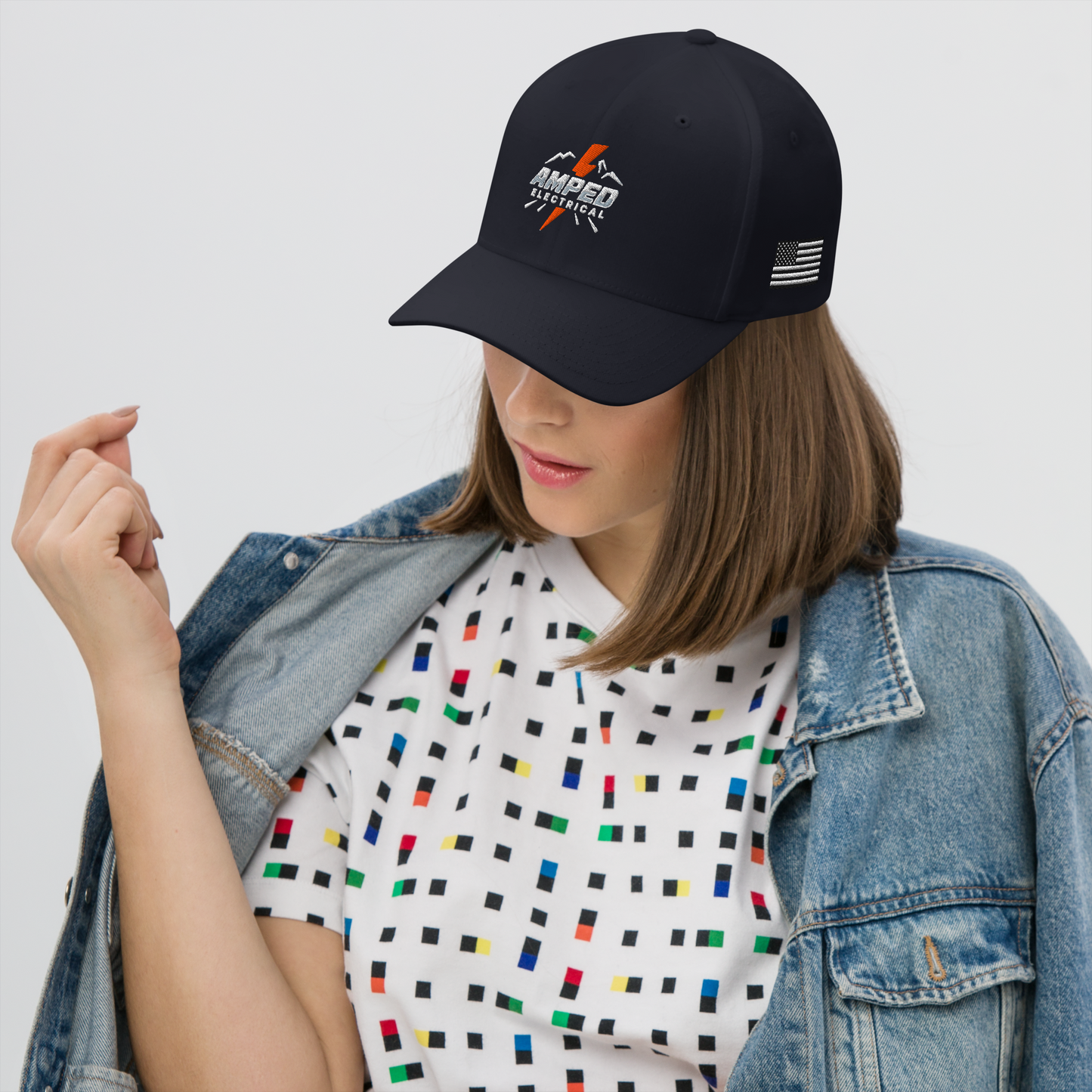 AMPED ELECTRICAL FlexFit Structured Twill Cap